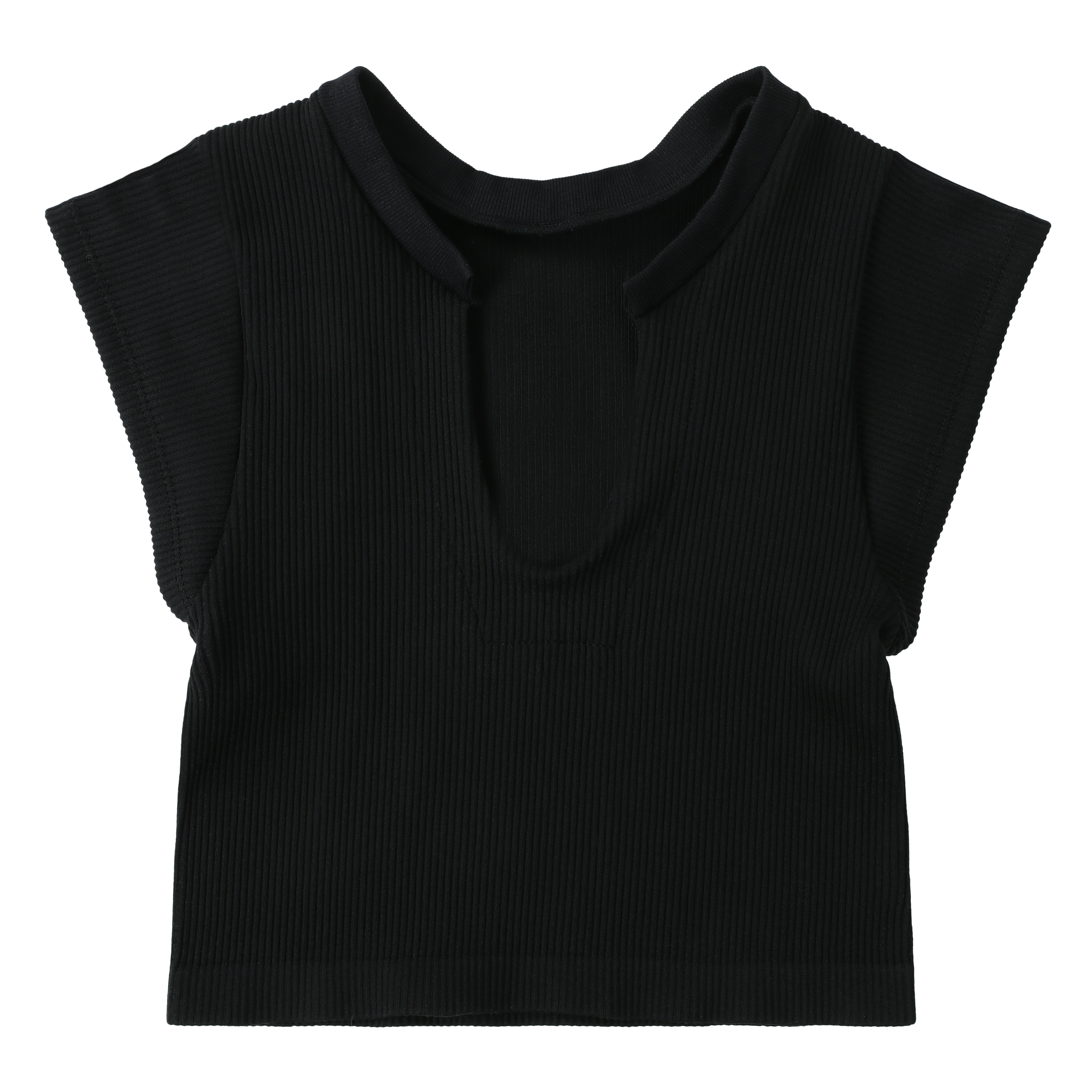 Seamless Ribbed V-Neck Lounge Top