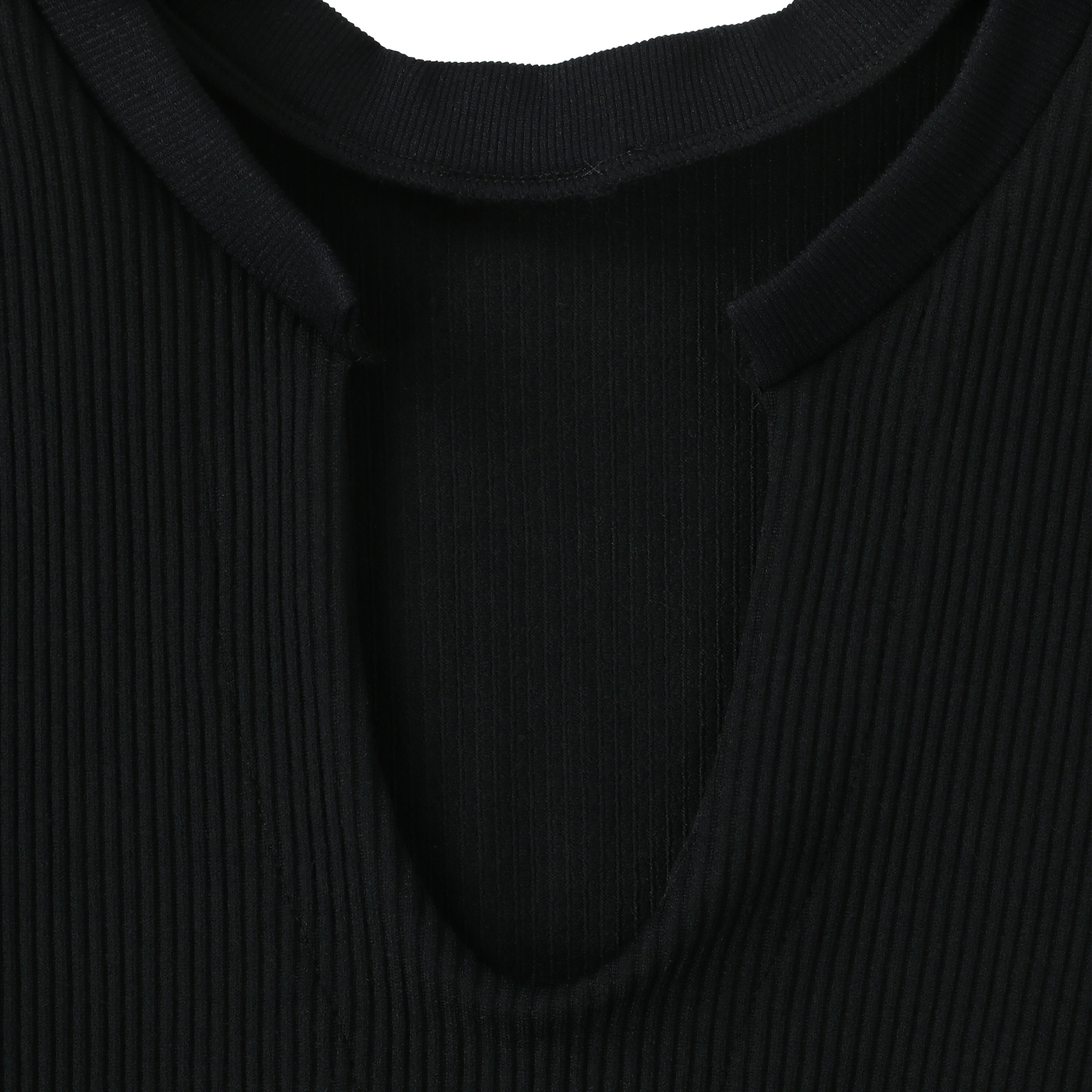 Seamless Ribbed V-Neck Lounge Top