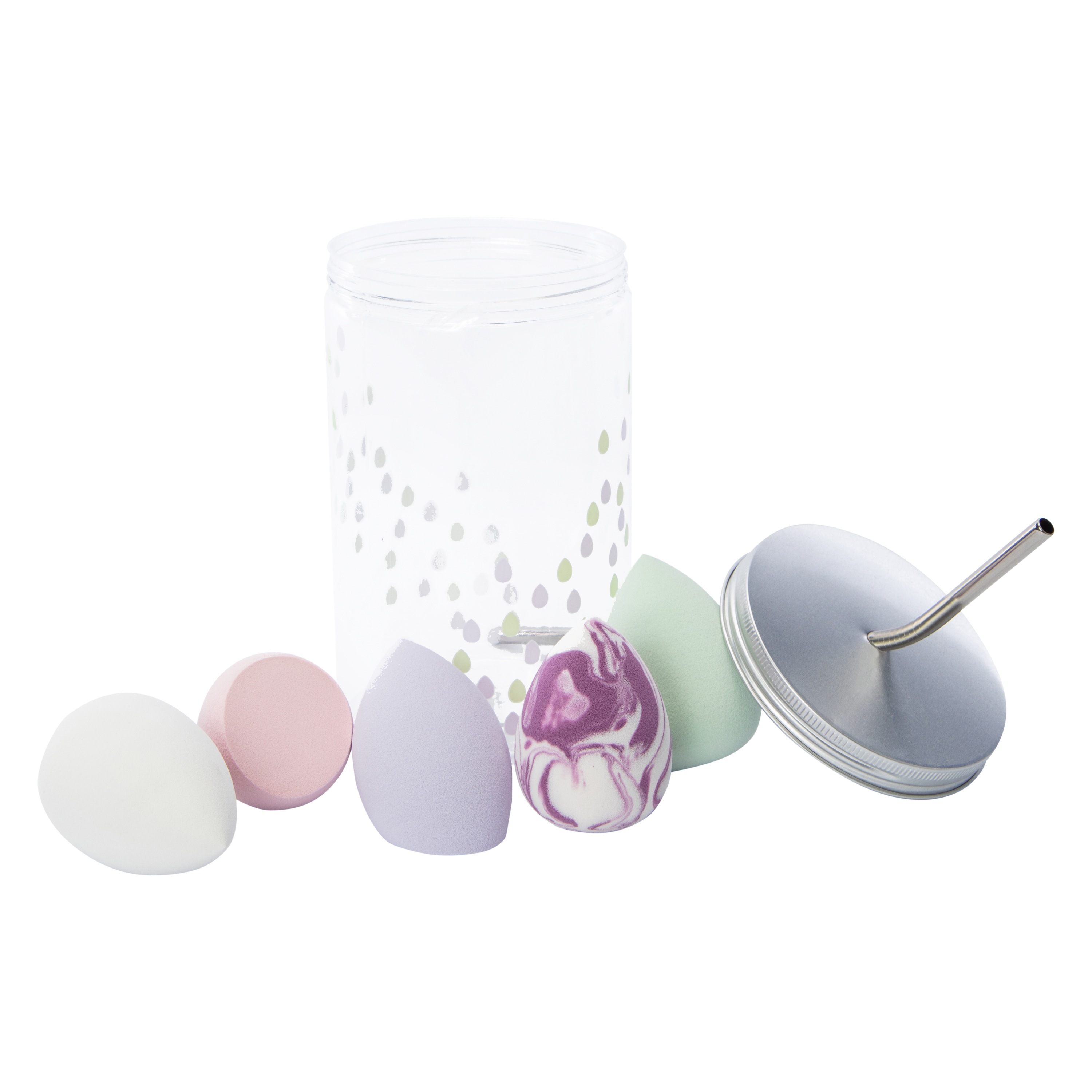 Makeup Blender Sponge Set With Tumbler 5-Count