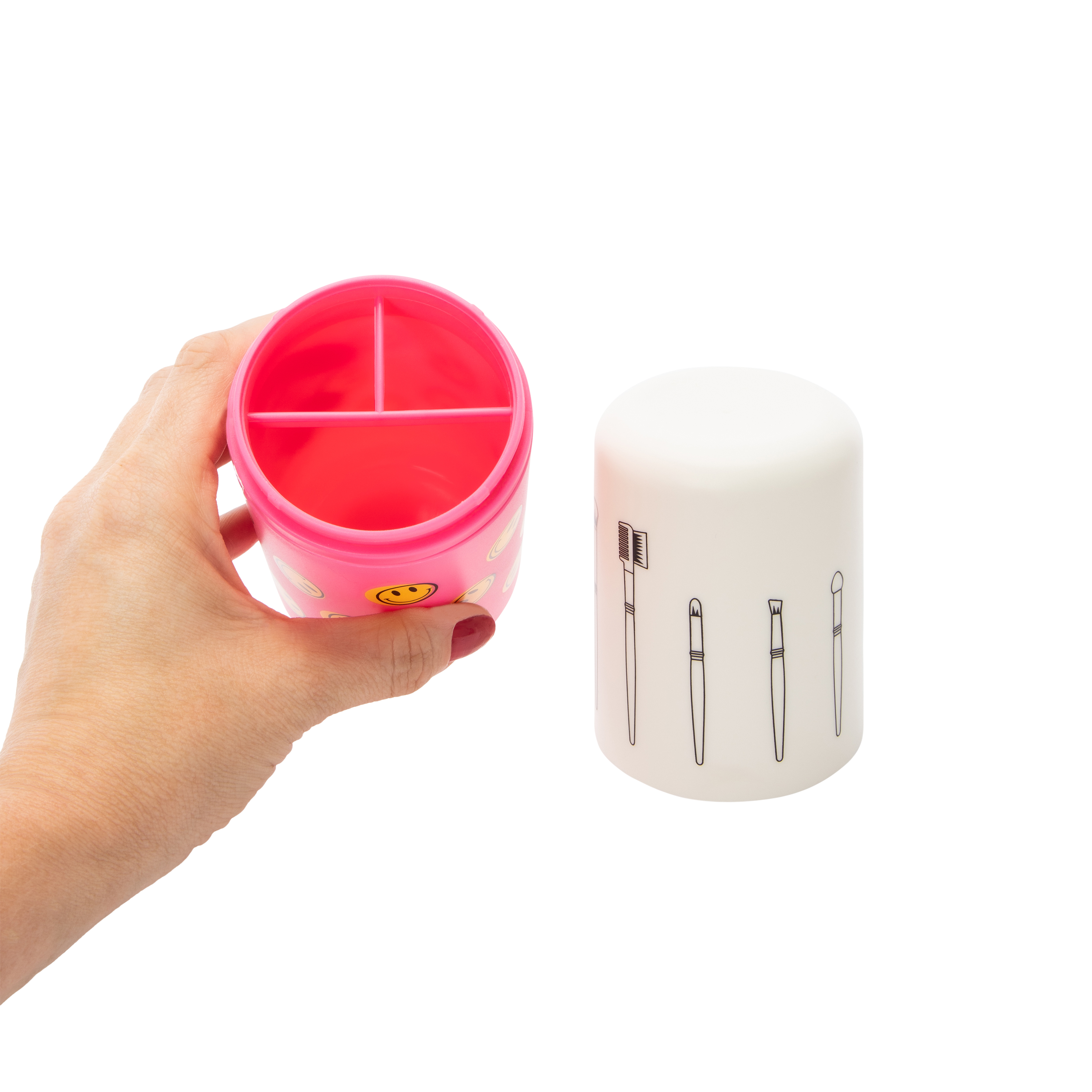Happy Face Travel Makeup Brush Holder
