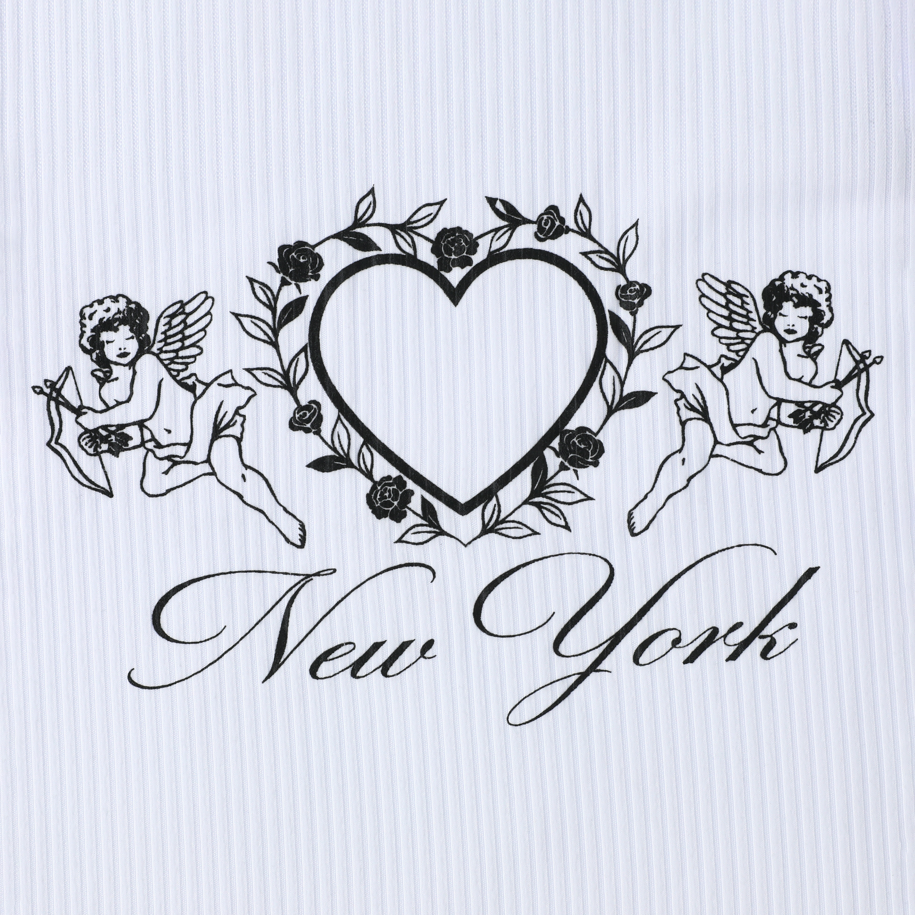 'New York' Heart Ribbed Pajama Tank Top