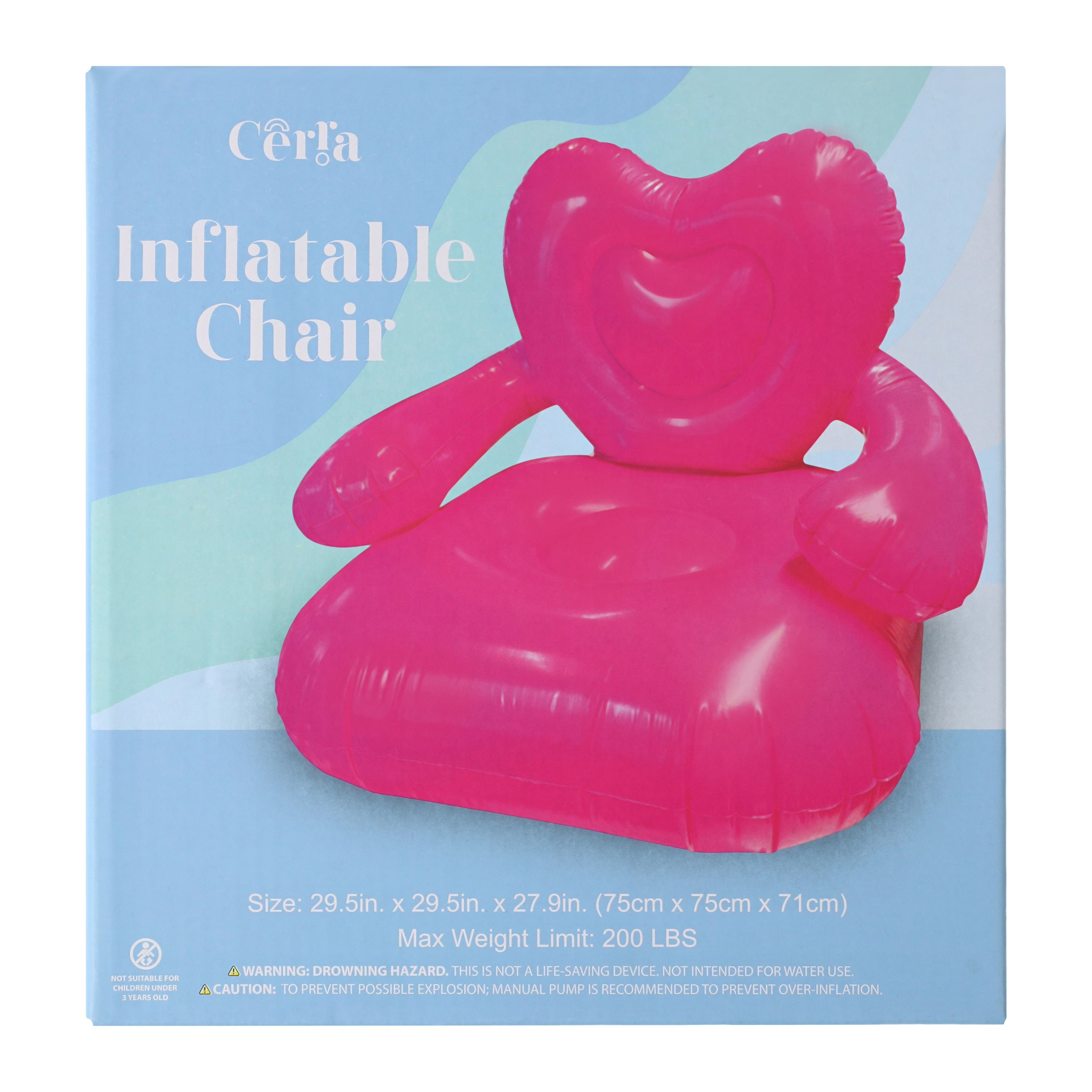 Inflatable Heart Chair 29.5in x 27.9in