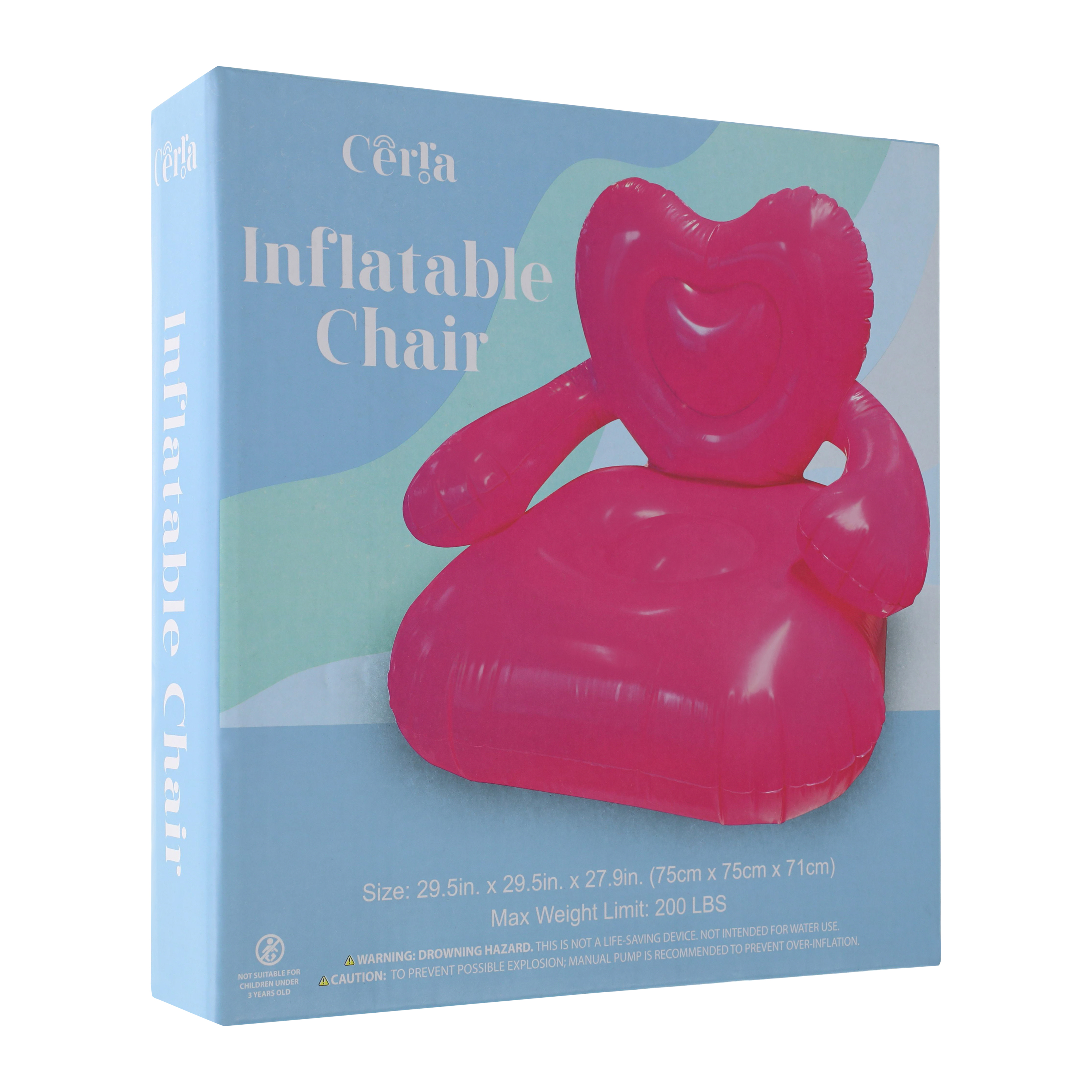 Inflatable Heart Chair 29.5in x 27.9in