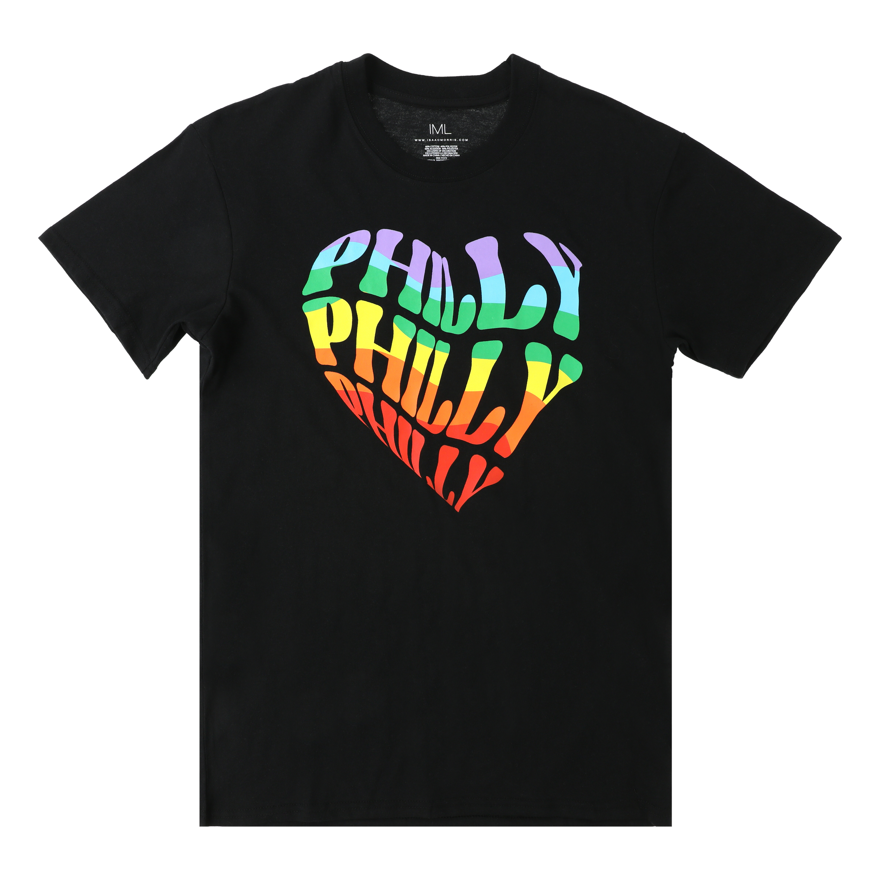 Philly Pride Rainbow Heart Graphic Tee