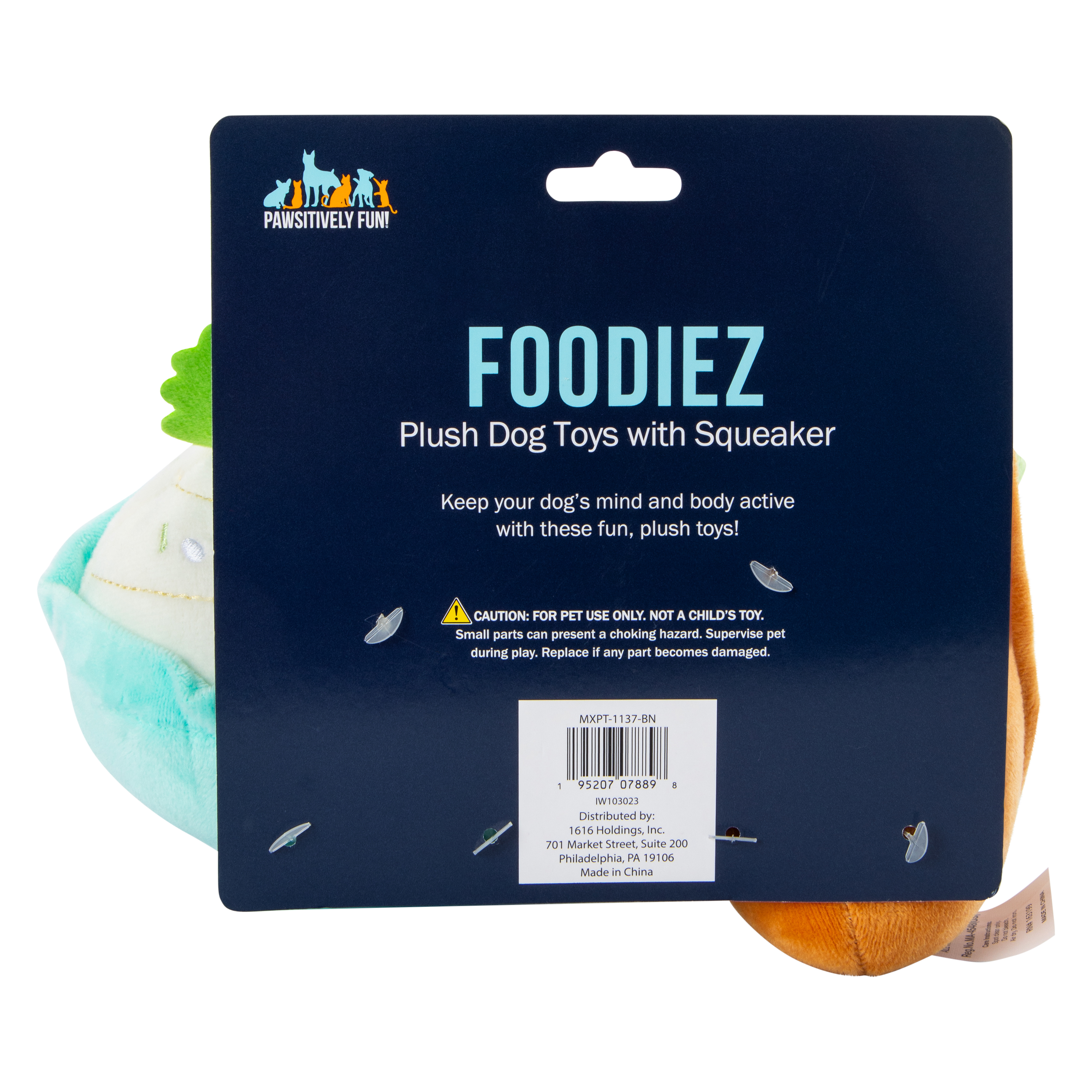 Five Below Foodiez Plush Dog Toys With Squeaker 2-Count at