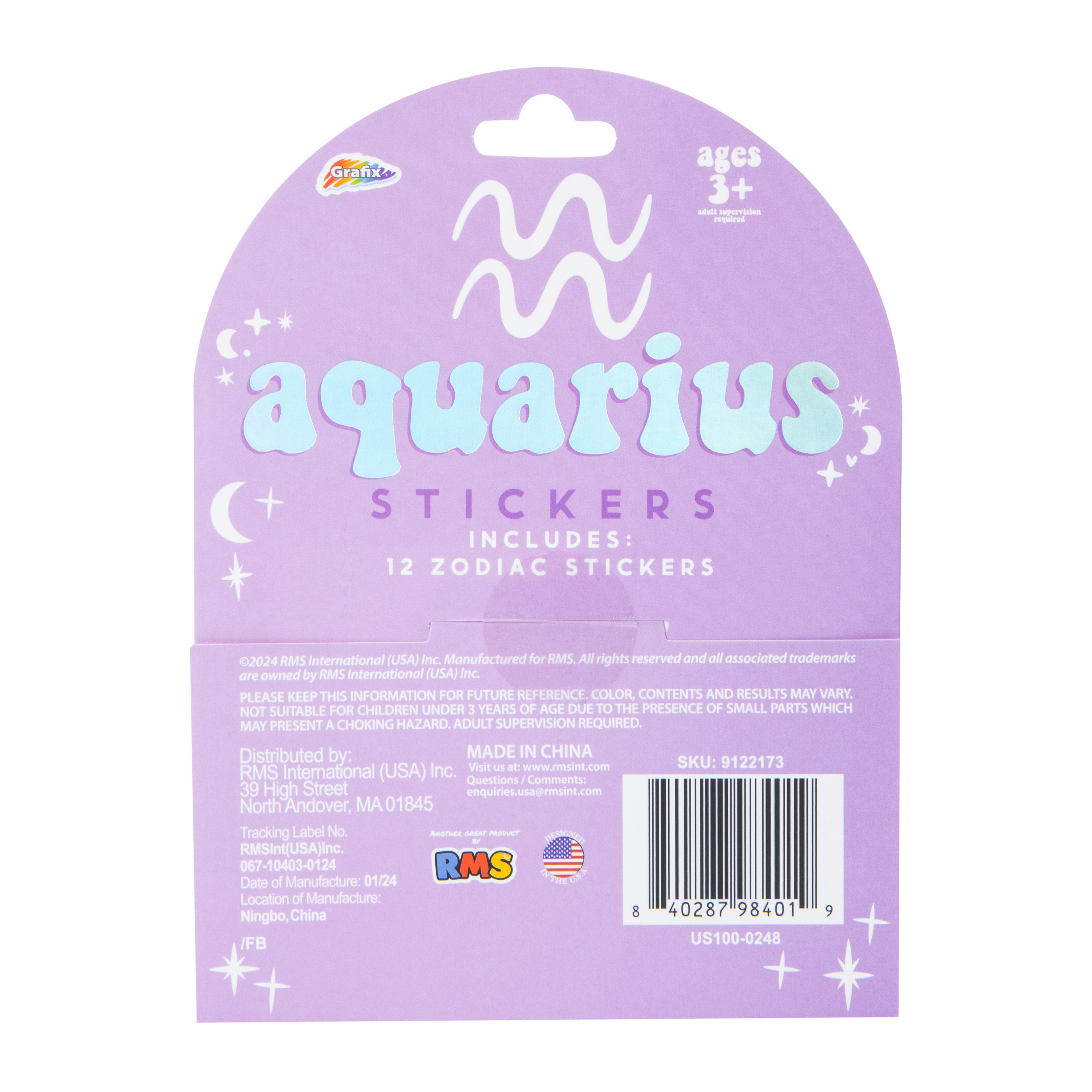 Grafix® Zodiac Stickers 12-Count