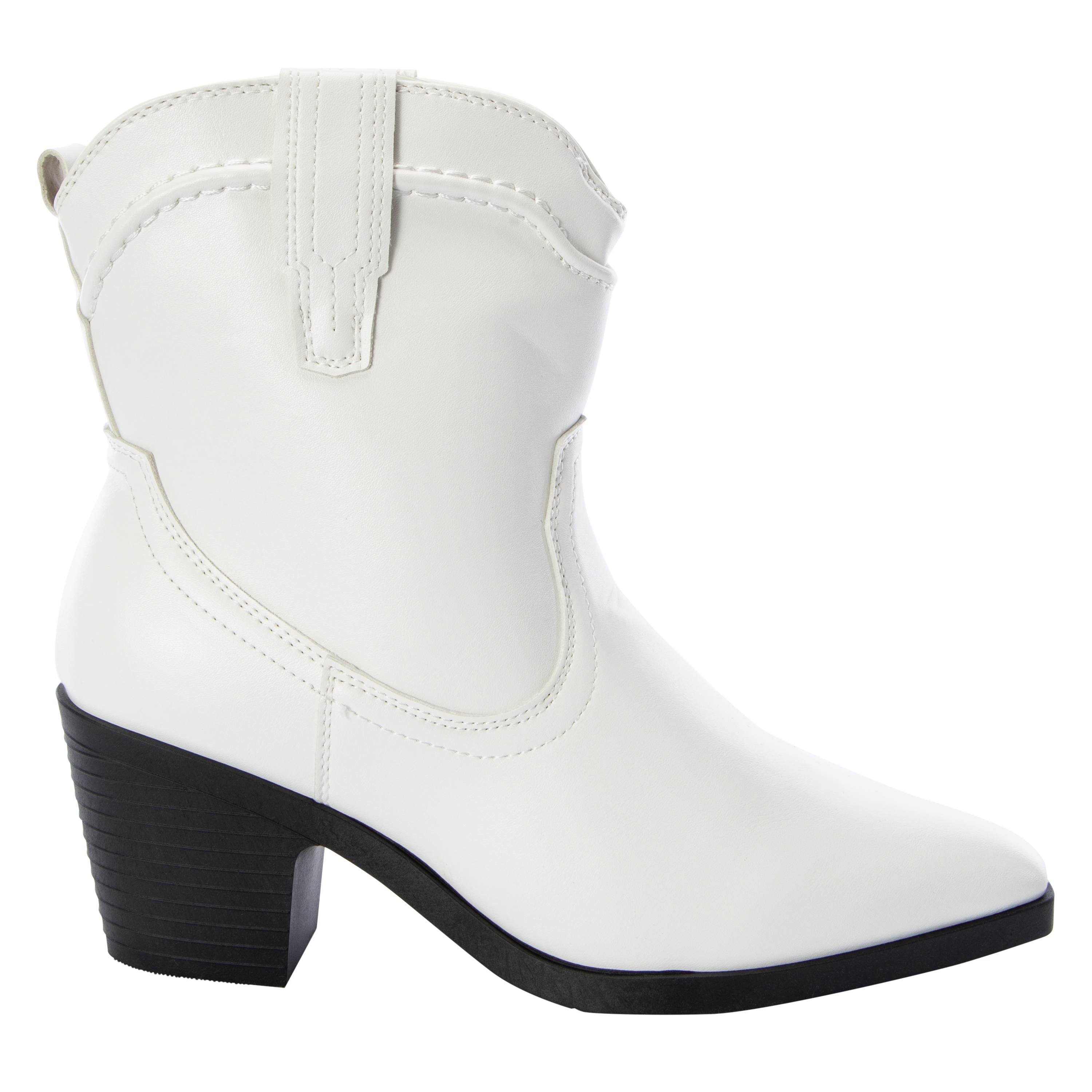 Ladies White Ankle Cowboy Boots