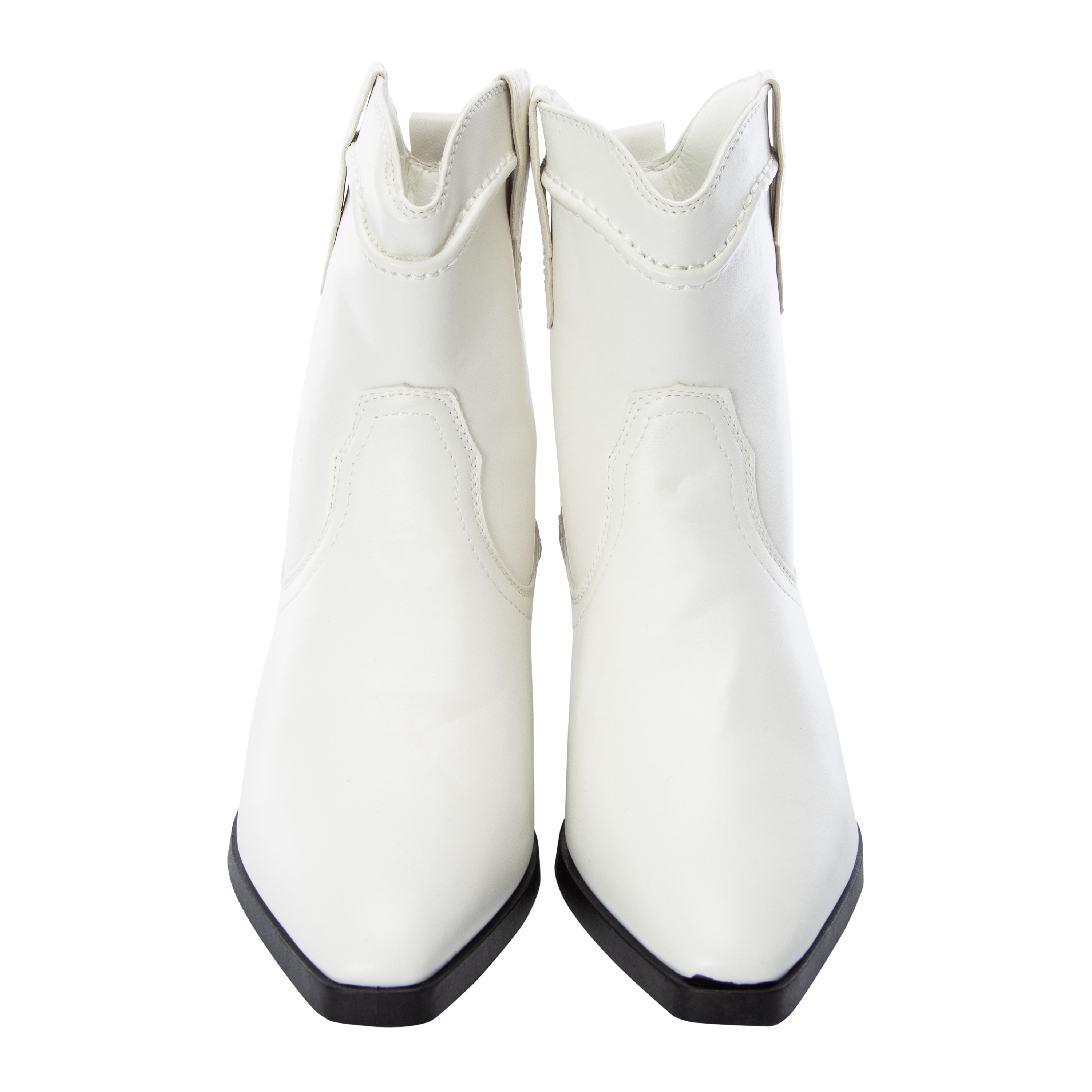 Ladies White Ankle Cowboy Boots Five Below