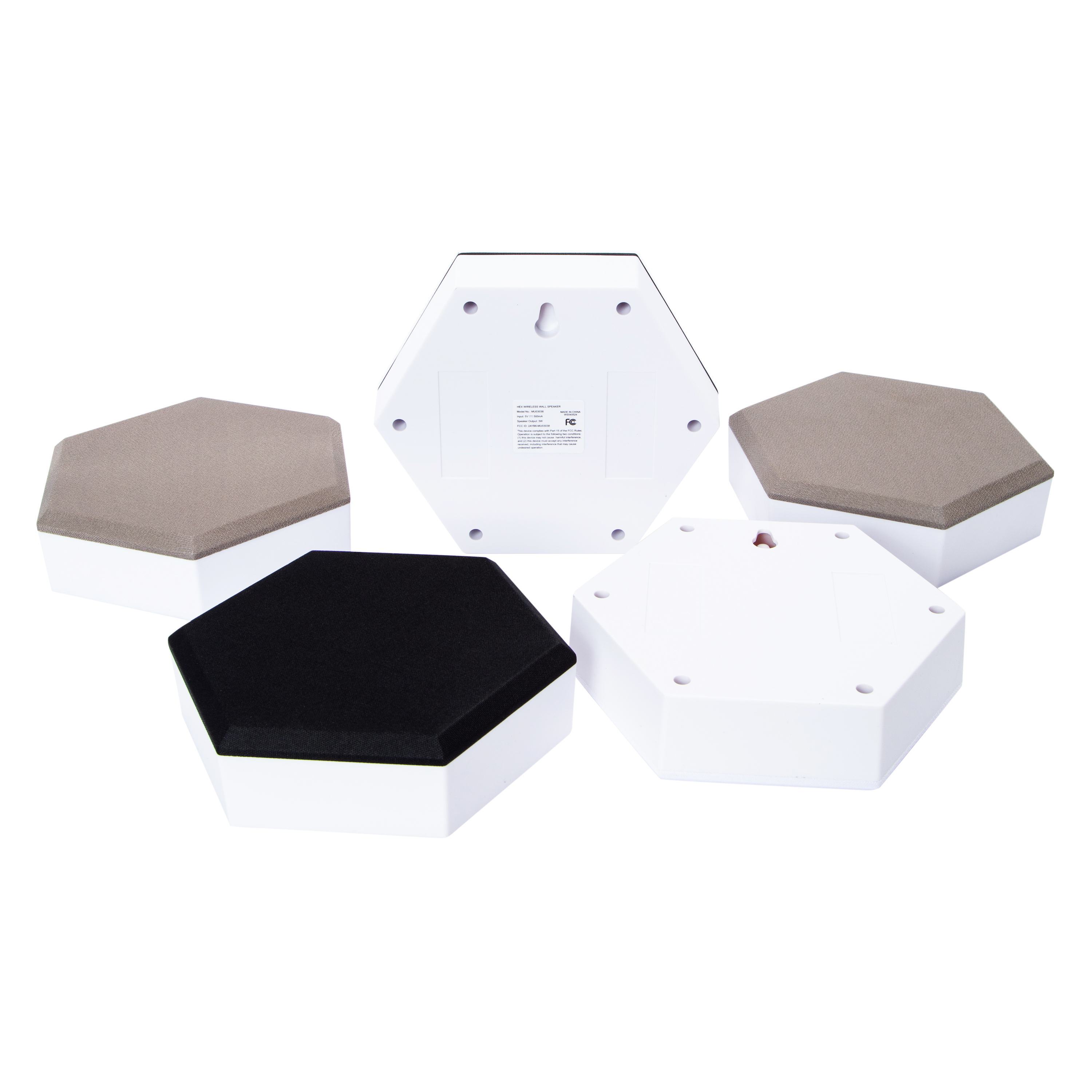 Hex Wireless Wall Art Speaker 5-Pack