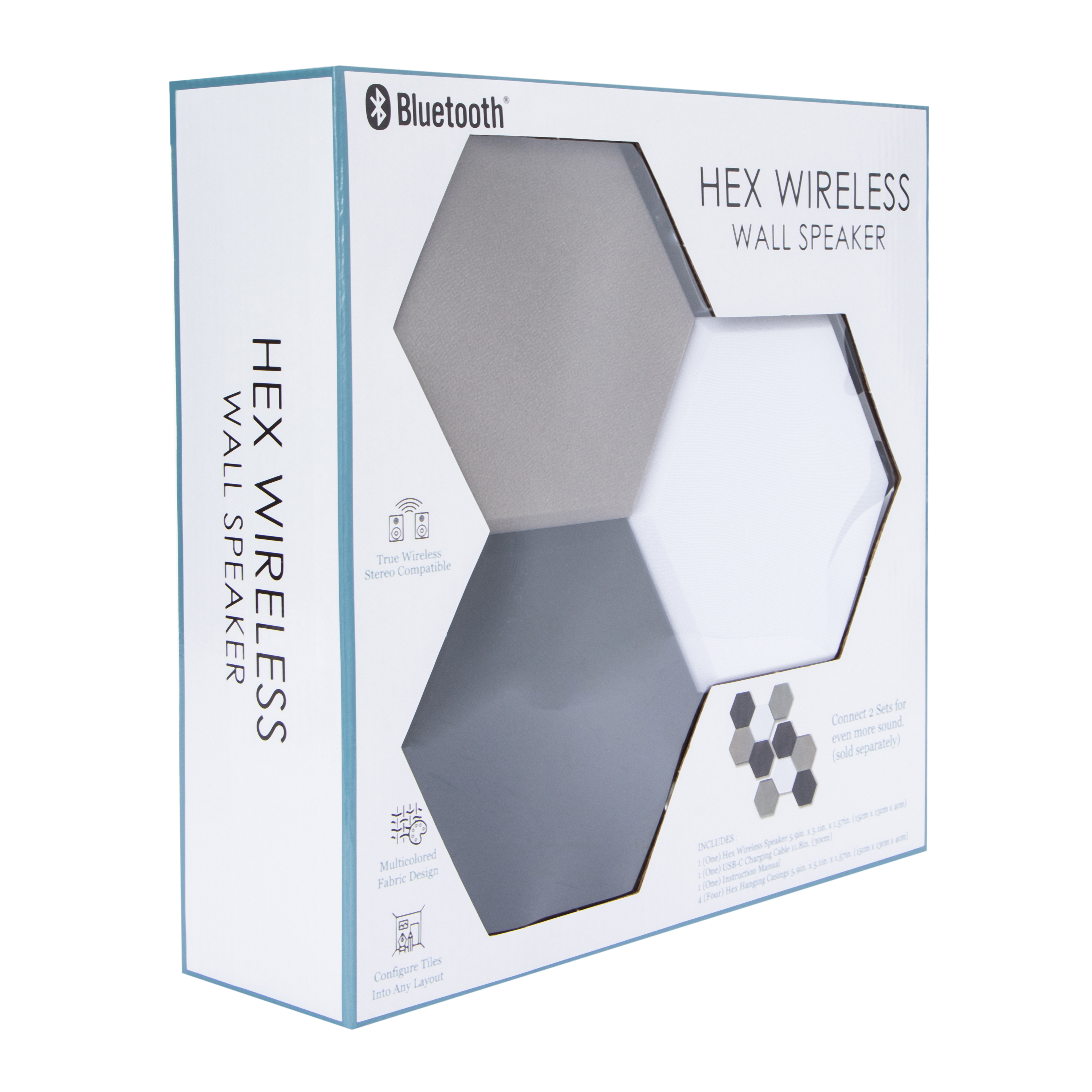 Hex Wireless Wall Art Speaker 5-Pack