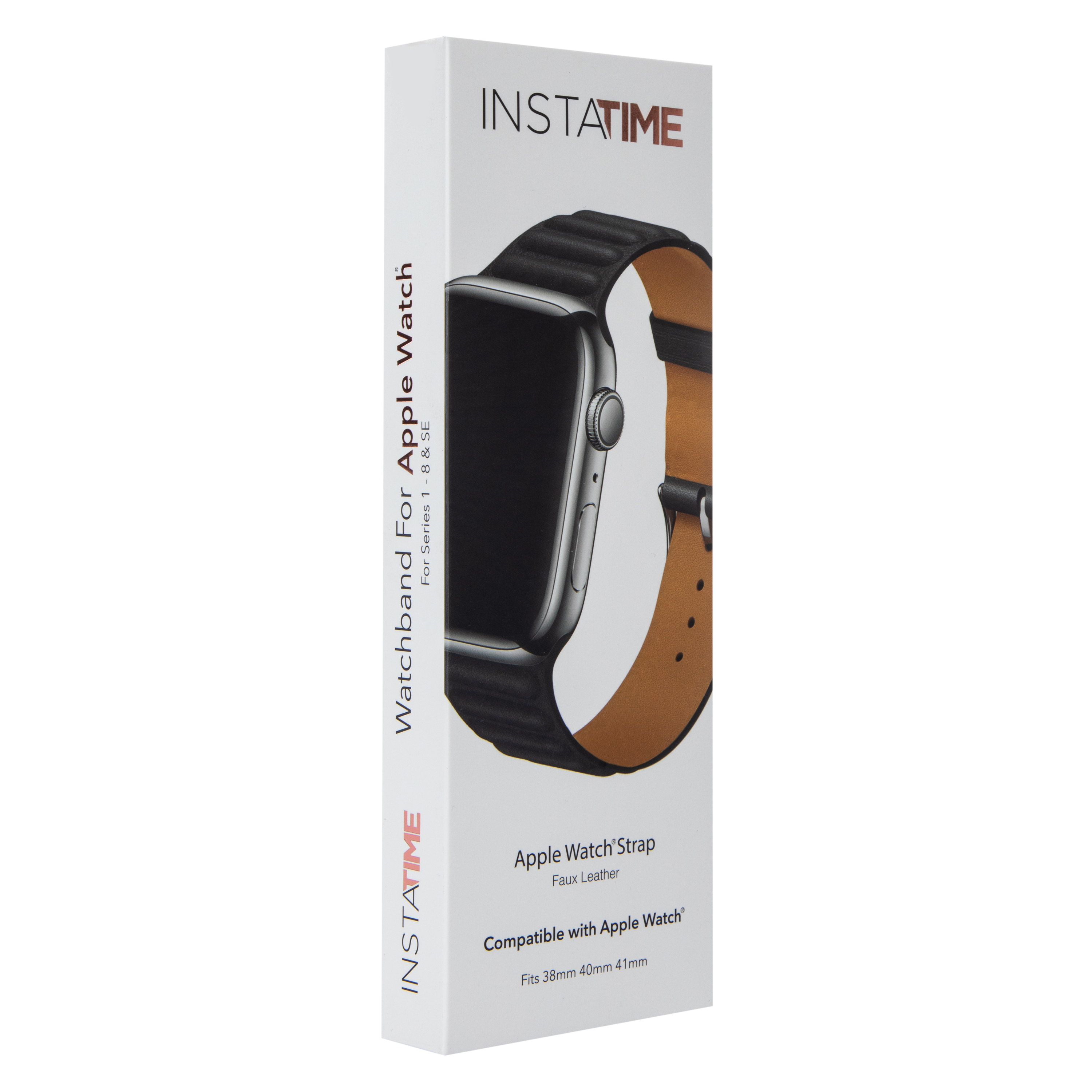 Faux Leather Watch Band For Apple Watch®