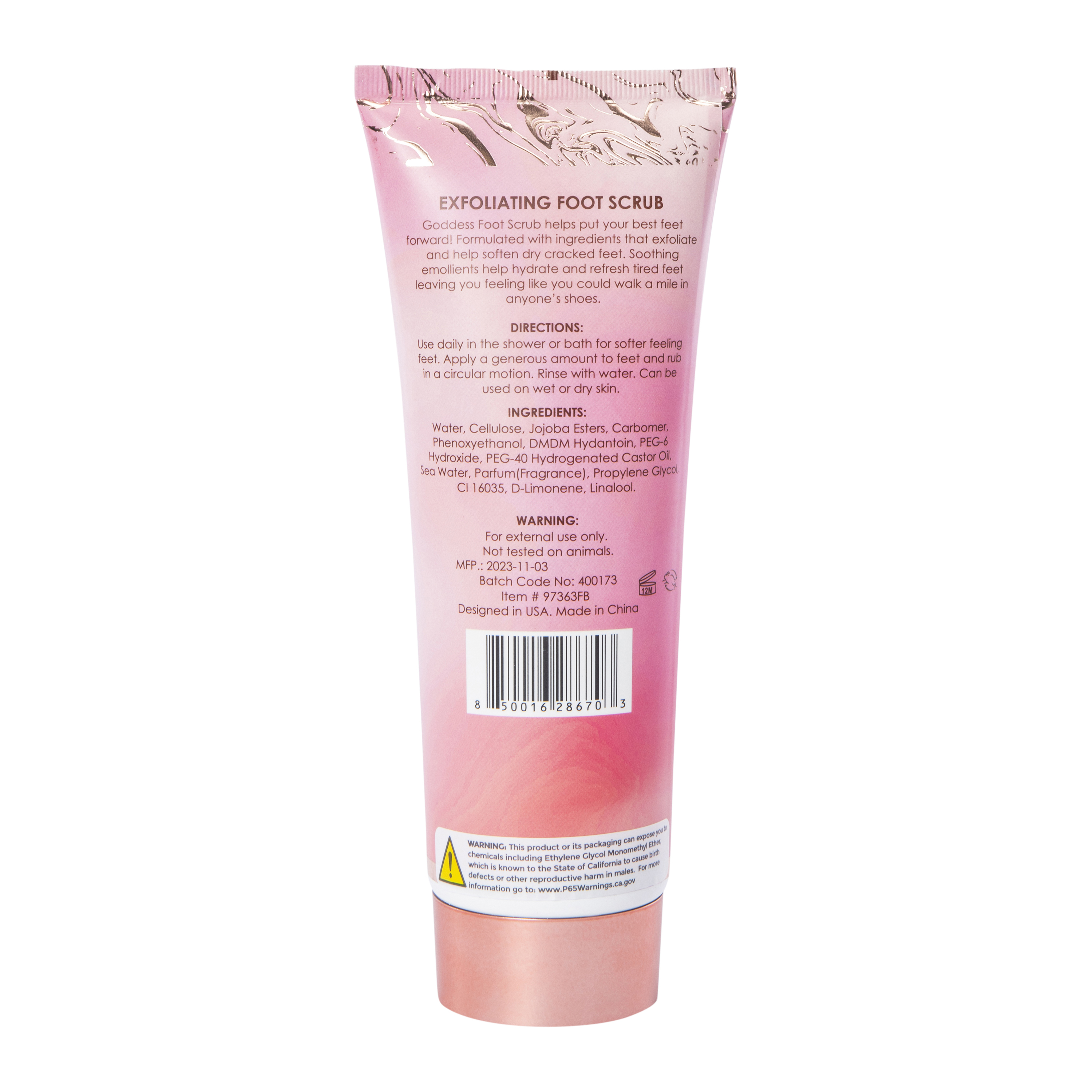 Goddess By Manna Kadar Exfoliating Foot Scrub 8.45oz - Pomegranate