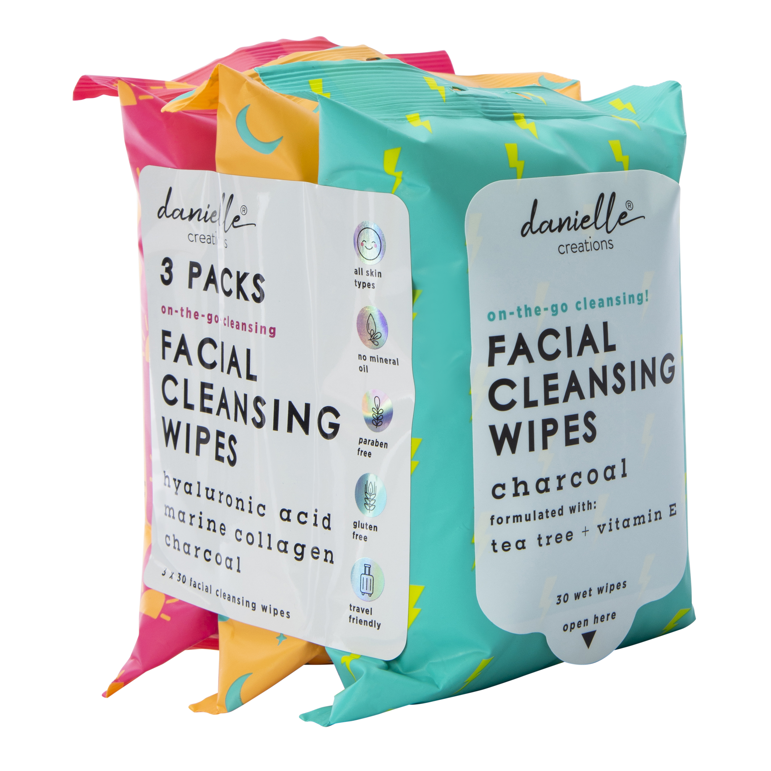 Danielle Creations® Facial Cleansing Wipes 3-Count | Five Below