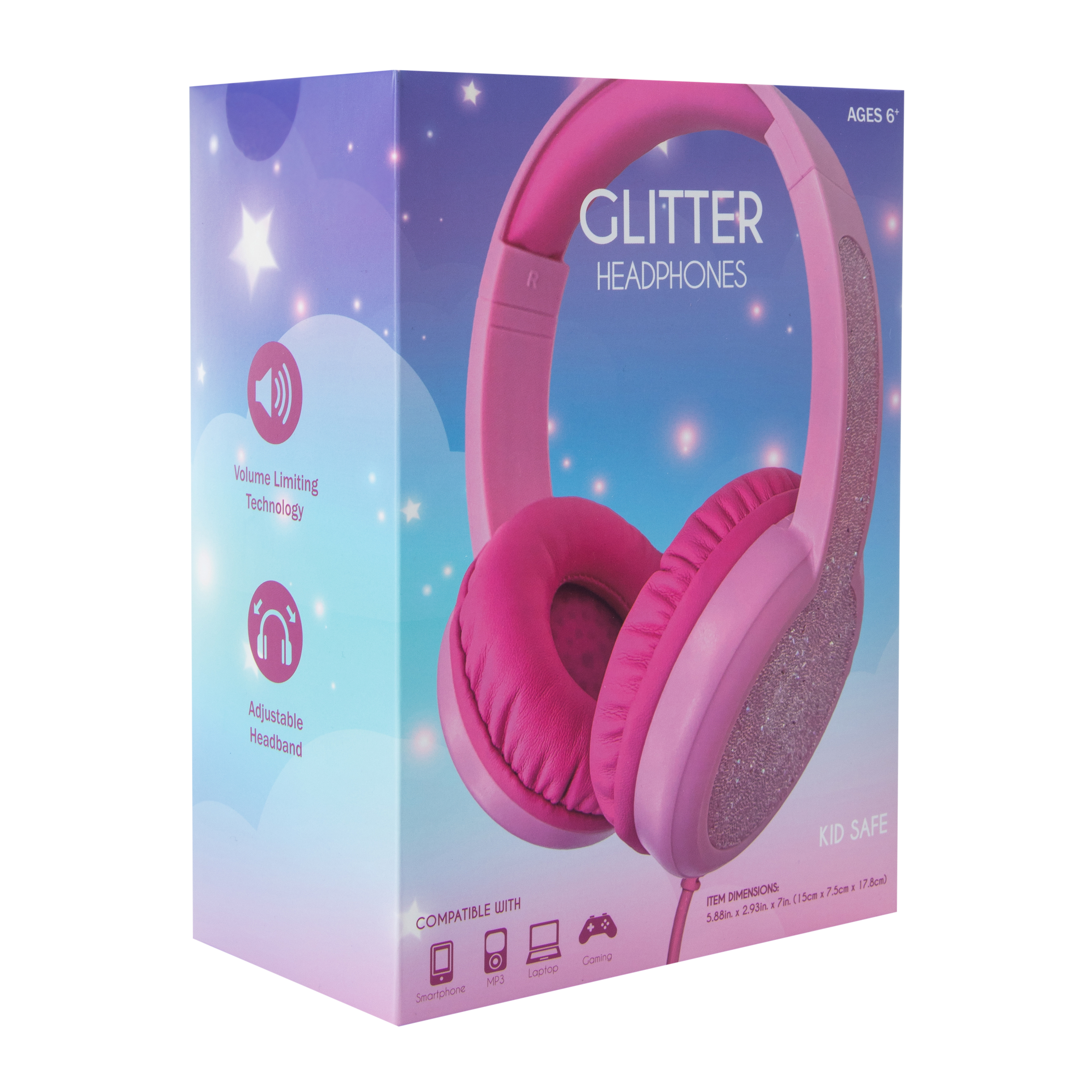 Glitter Wired Kid-Safe Headphones