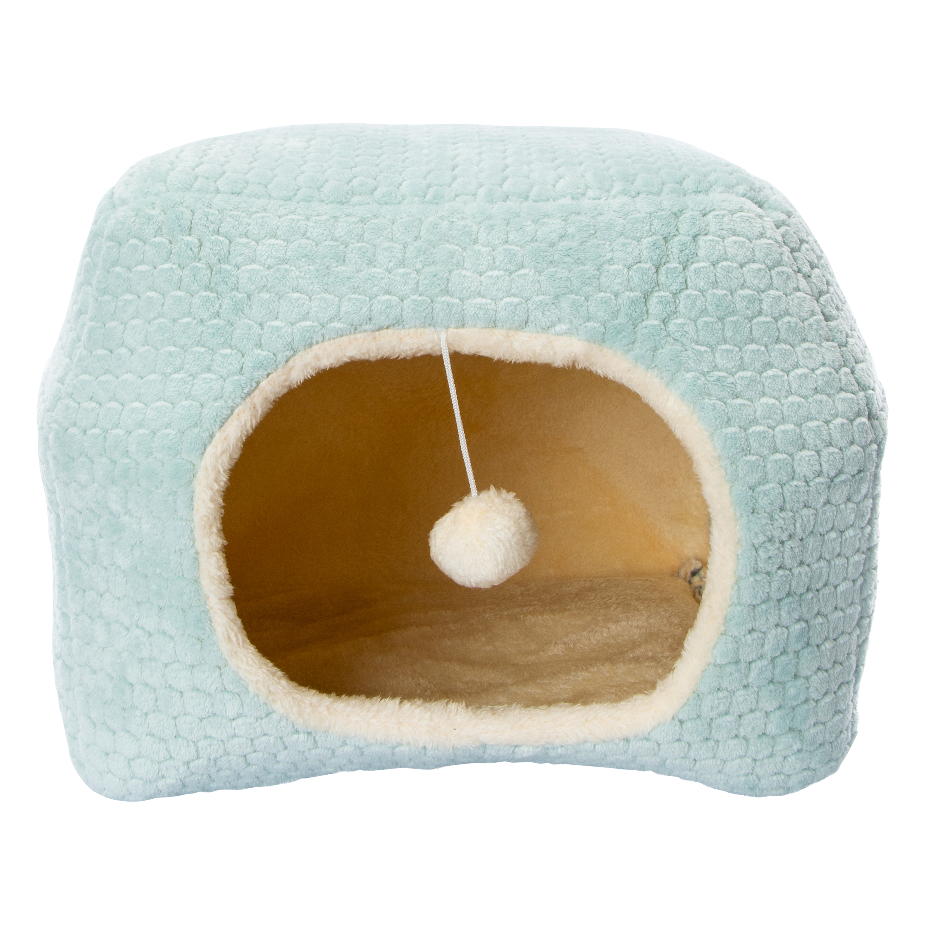 Cat Hut With Dangle Toy 16in x 14in