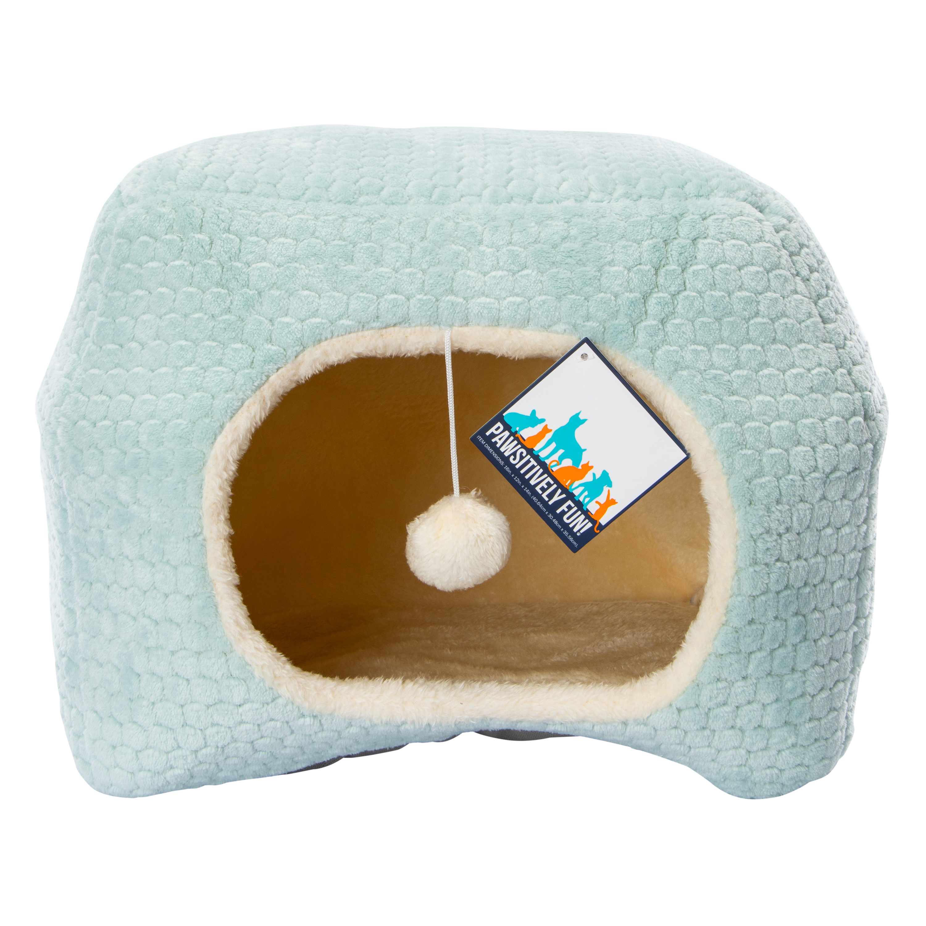 Cat Hut With Dangle Toy 16in x 14in