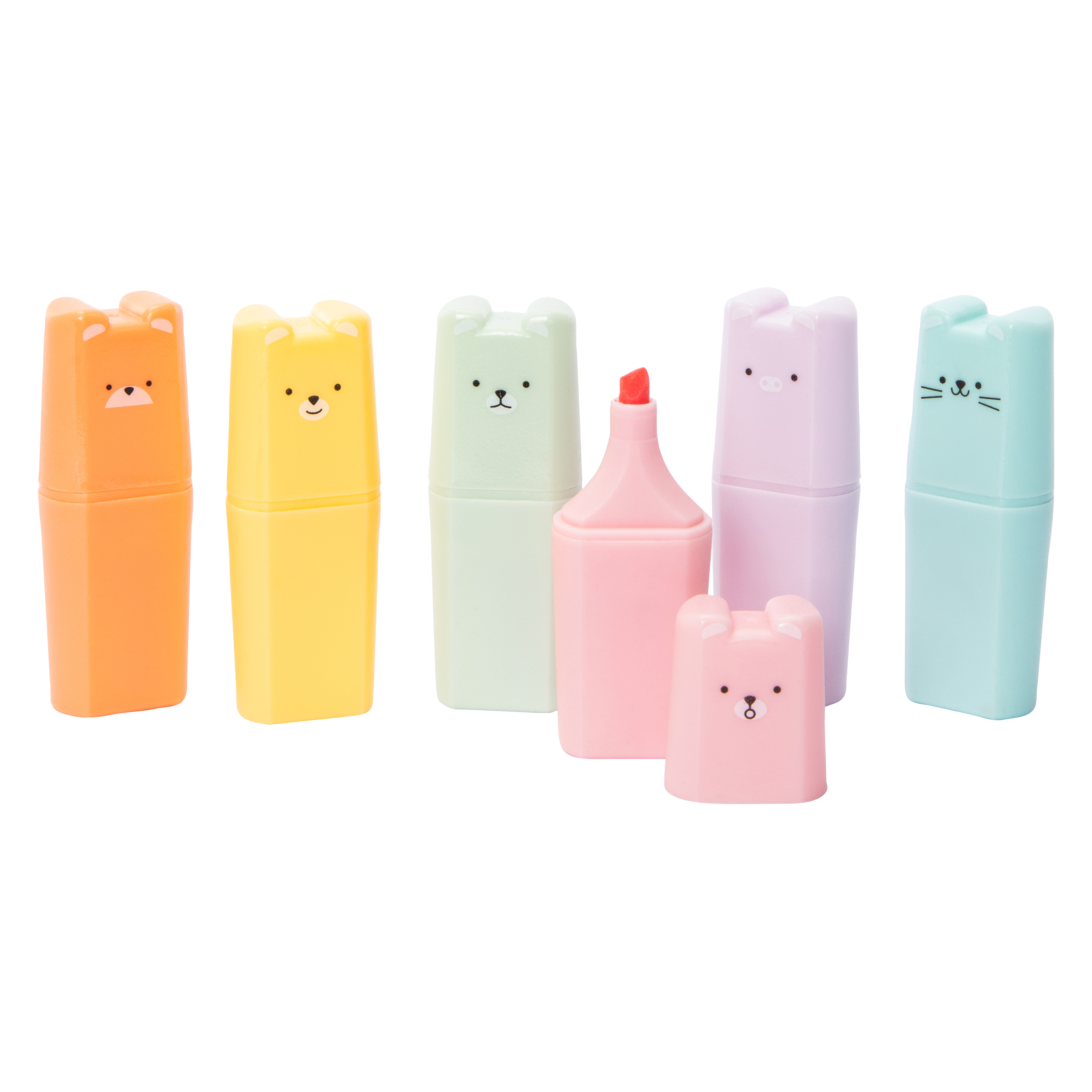 Bear Topper Highlighters 6-Count
