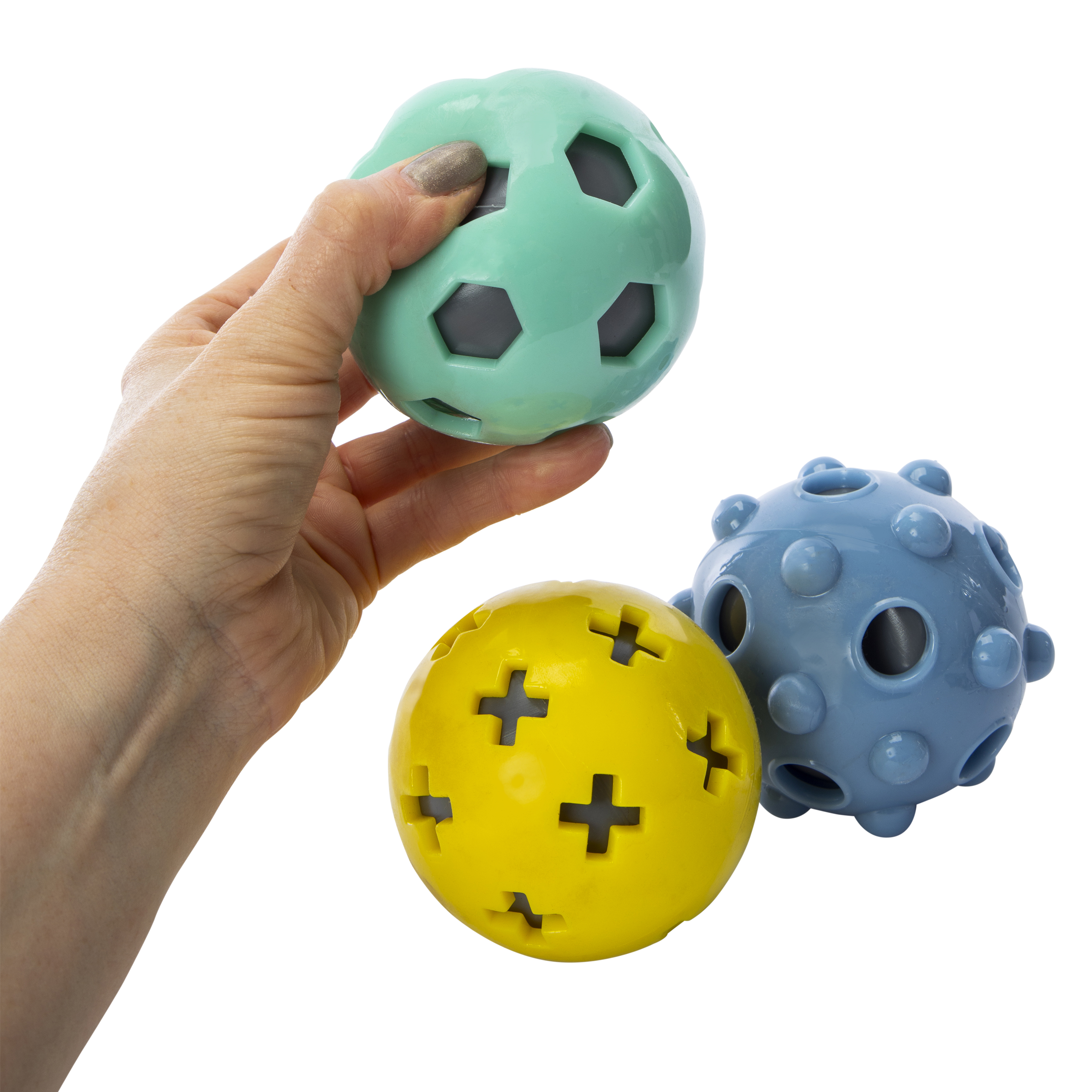 Scented Squeaker Ball Dog Toy 3-Count