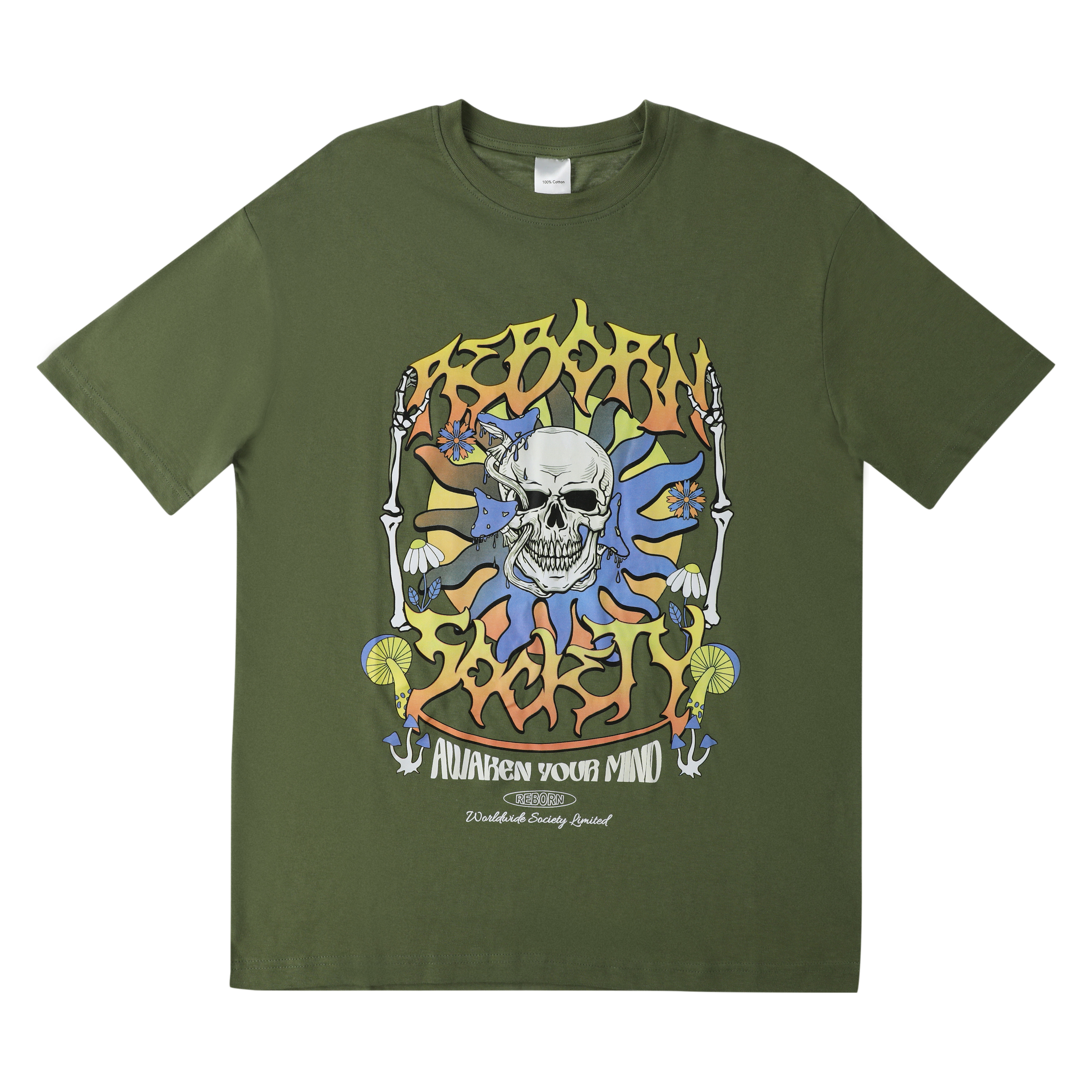 Reborn Society Skull Graphic Tee