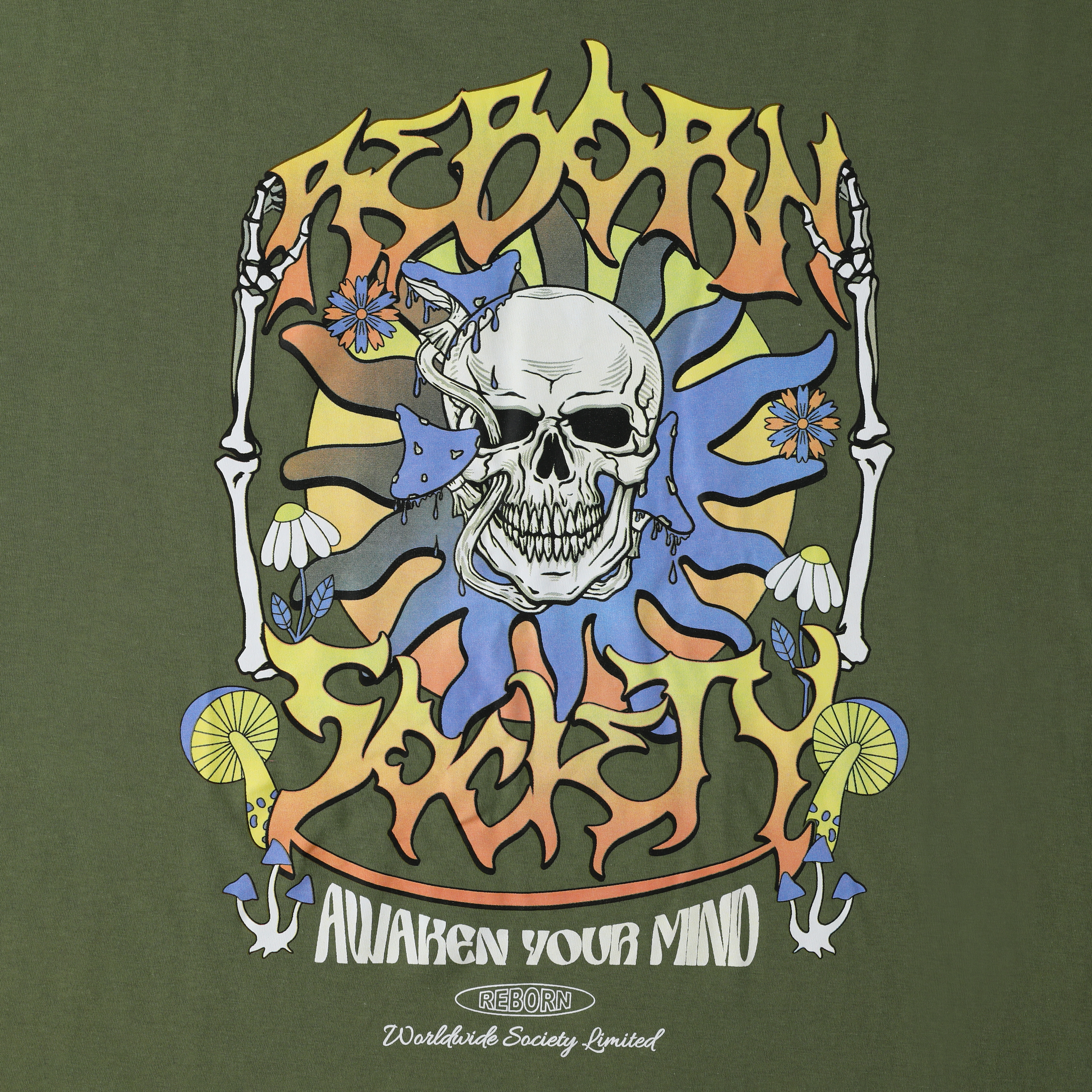 Reborn Society Skull Graphic Tee
