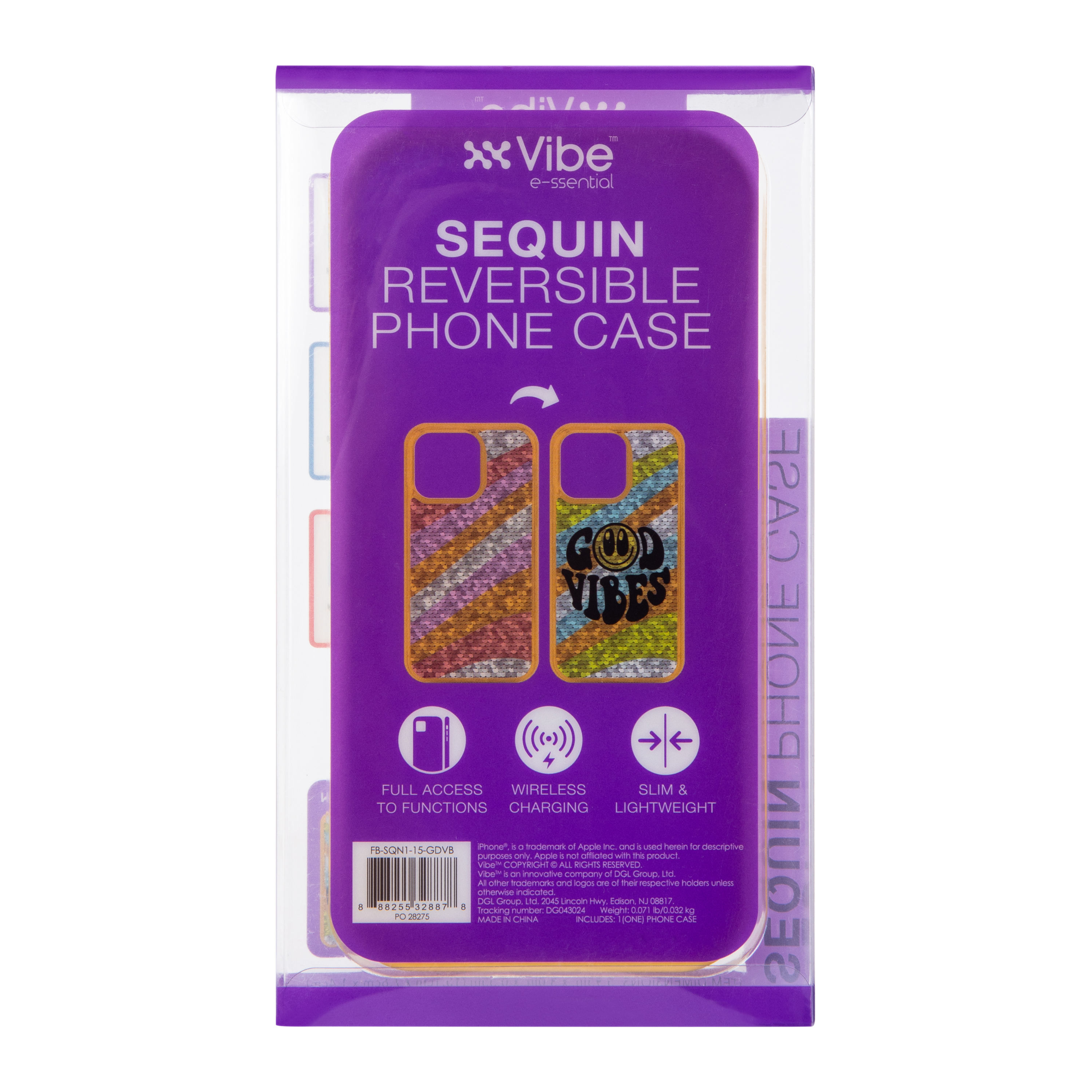 iPhone 16e®/15®/14®/13® Reversible Sequin Phone Case