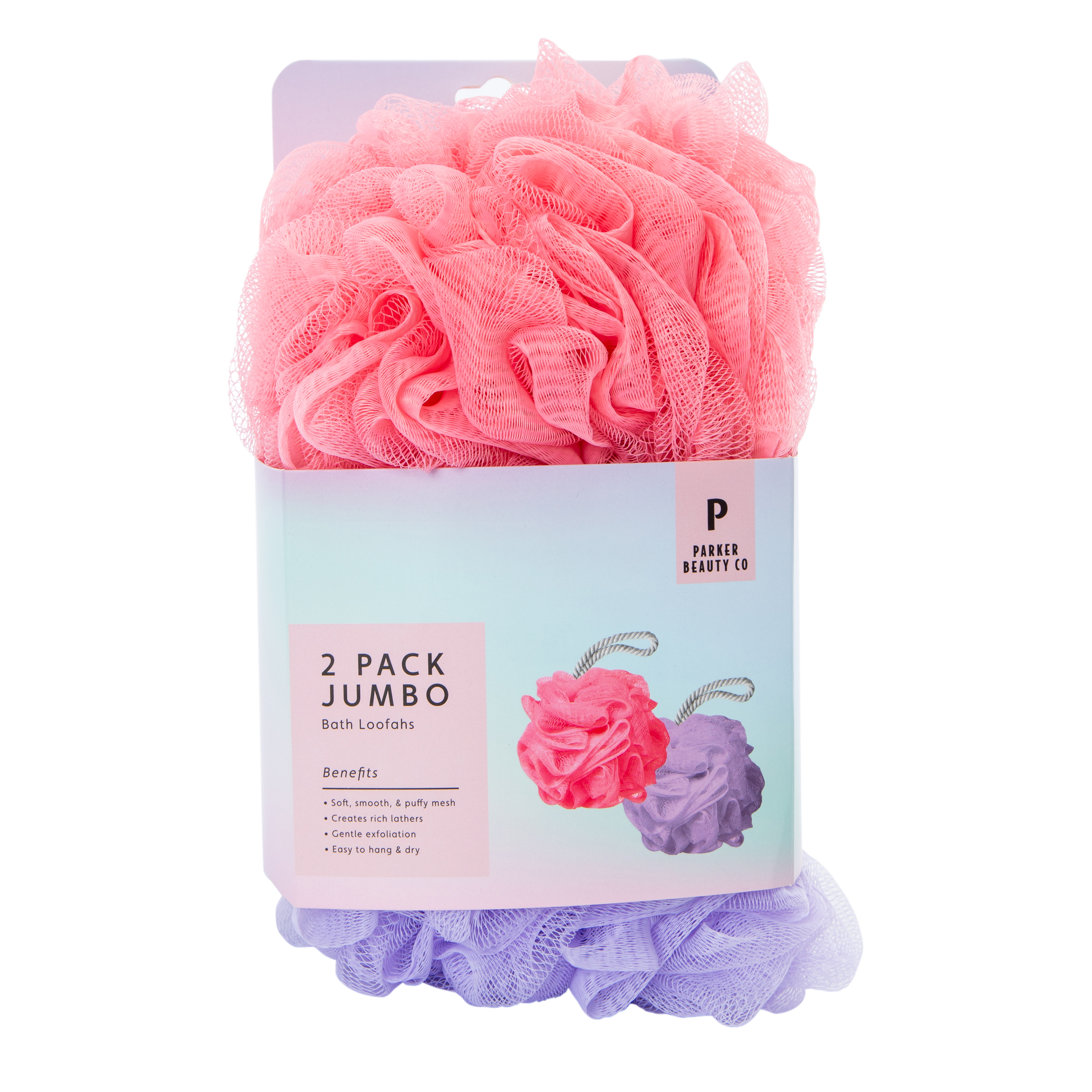 Jumbo Bath Loofahs 2-Count