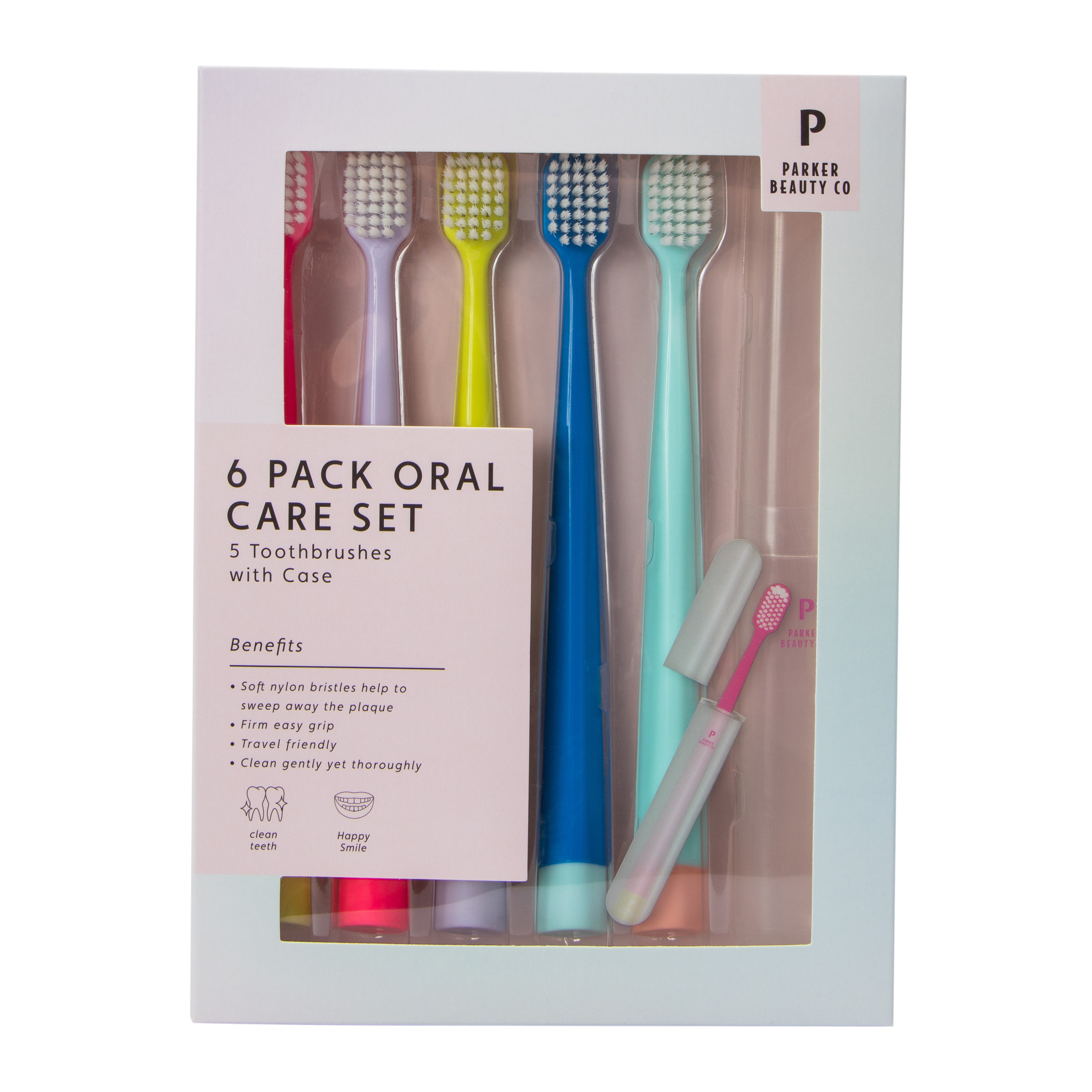 Toothbrush Set With Case 6-Pack