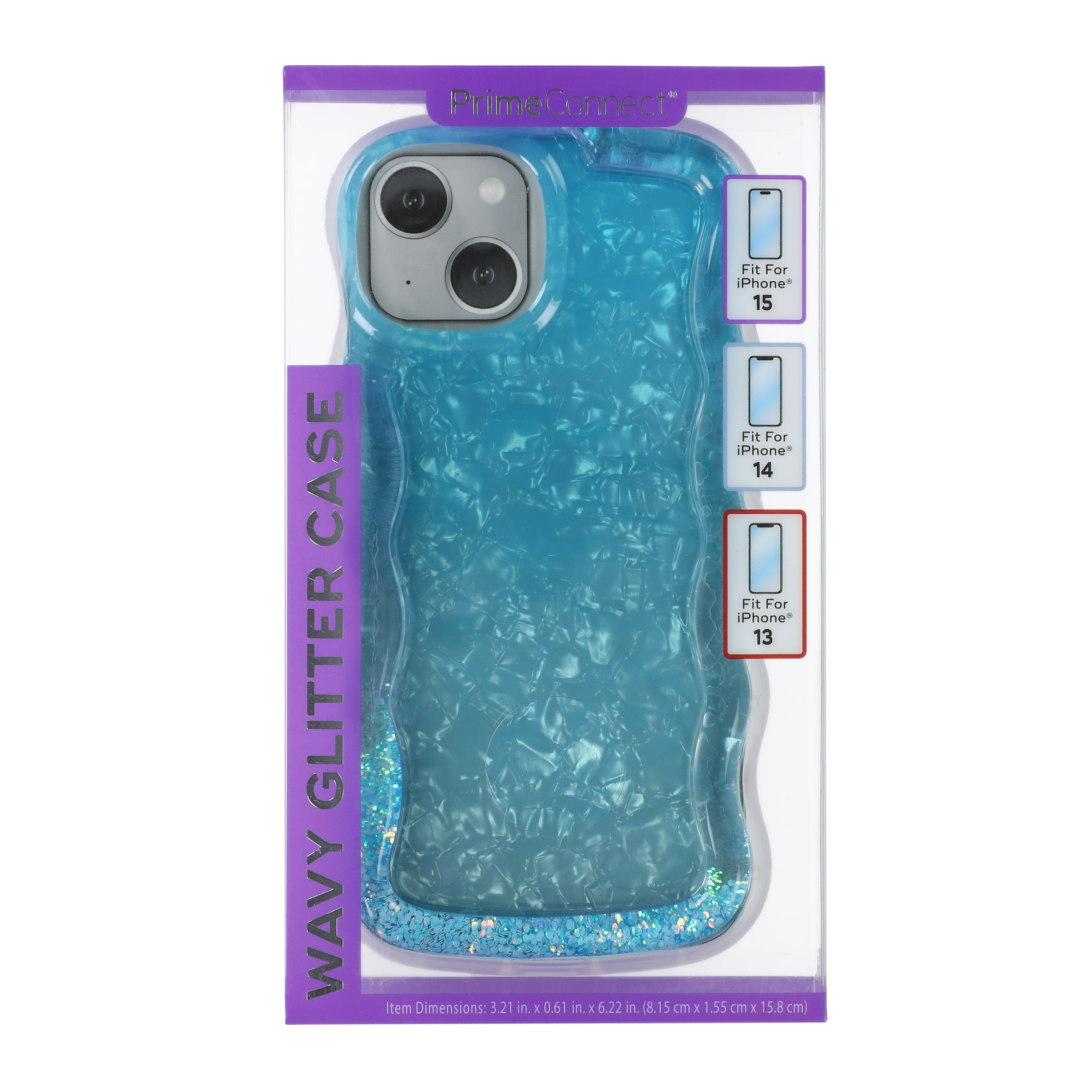 iPhone 15®/14® Wavy Glitter Phone Case