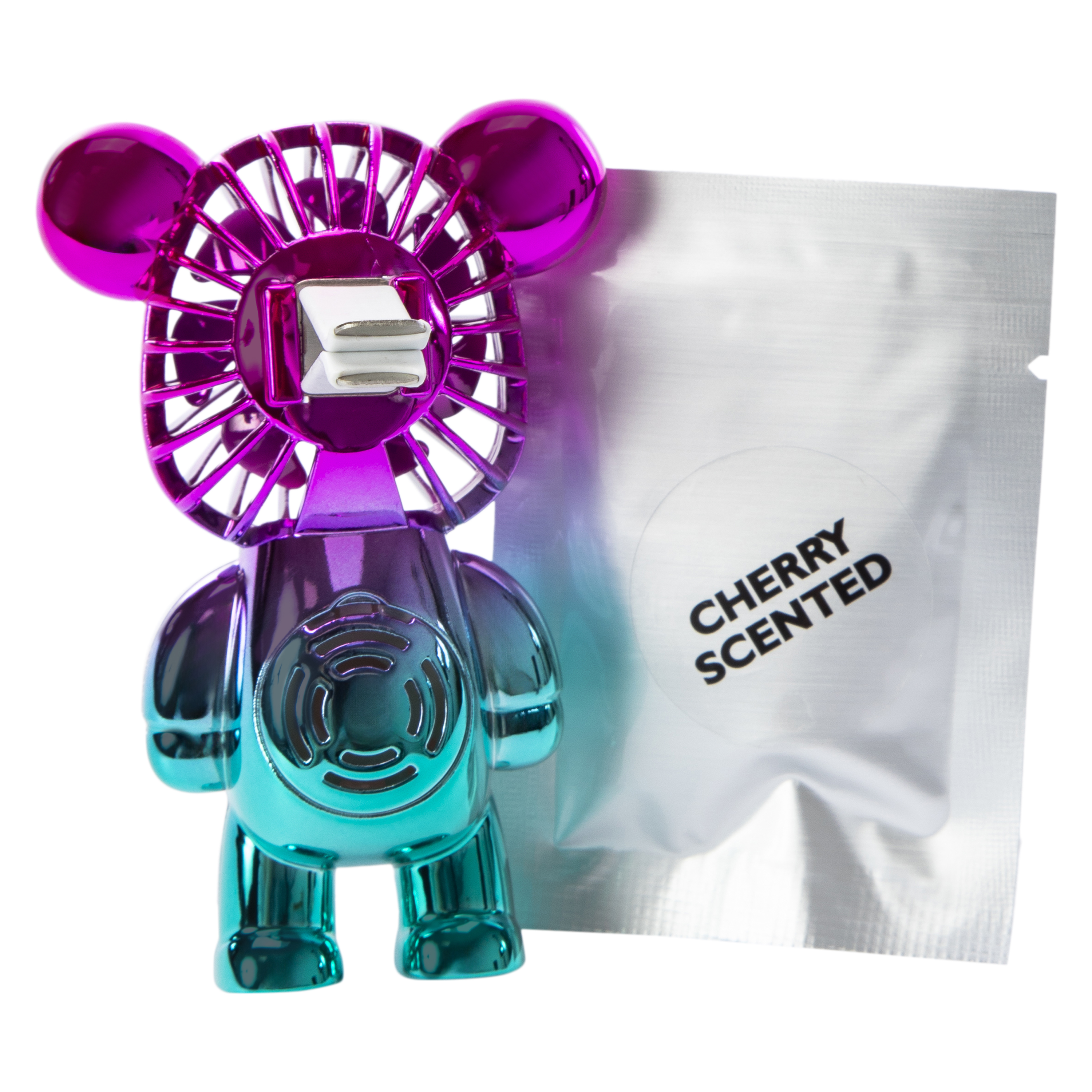 Metallic Bear Vent Clip Car Air Freshener