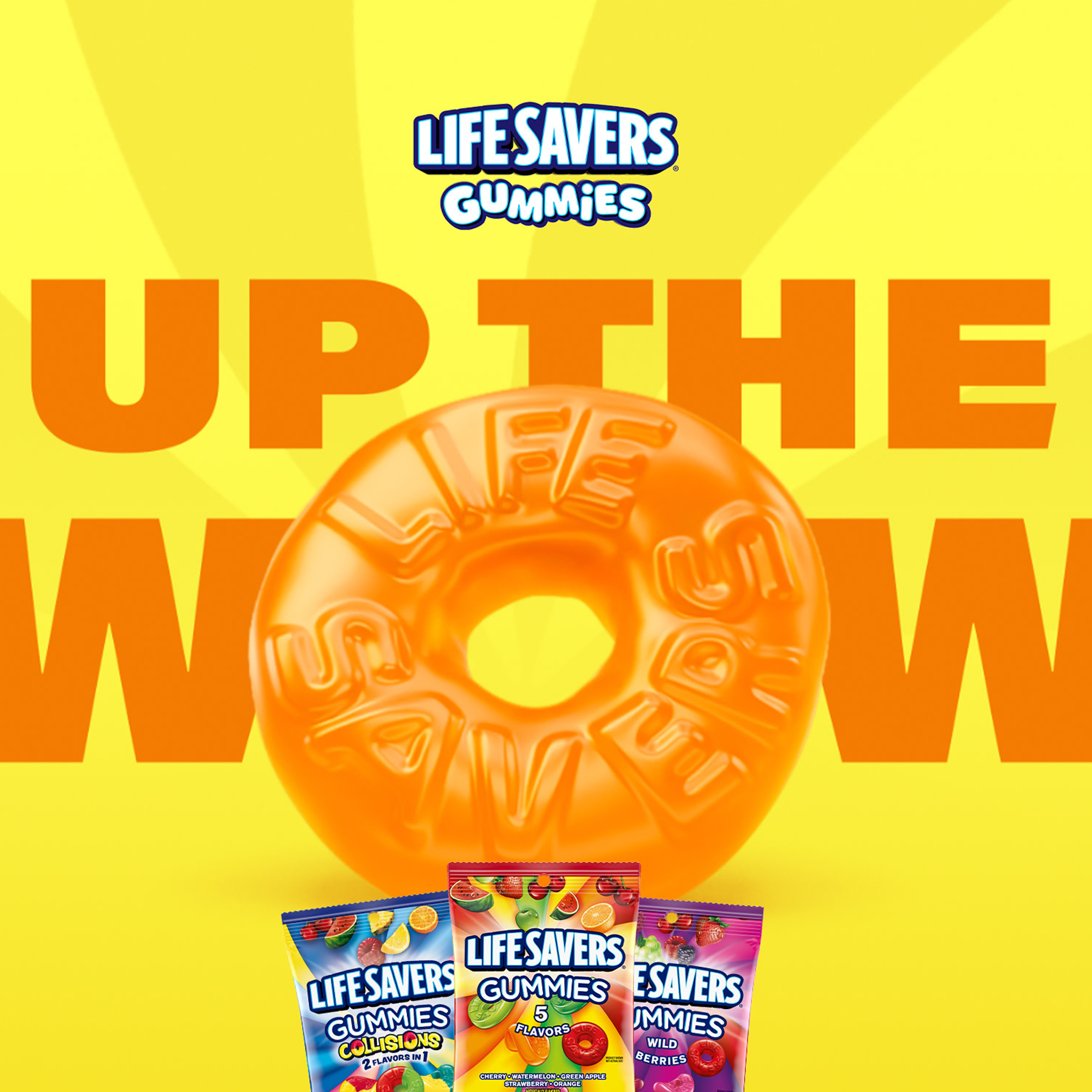 LIFE SAVERS Sour Gummy Candy Pack, Individually Wrapped Candy Bulk, Variety Flavors Box, 12 Bags of Sour Gummies