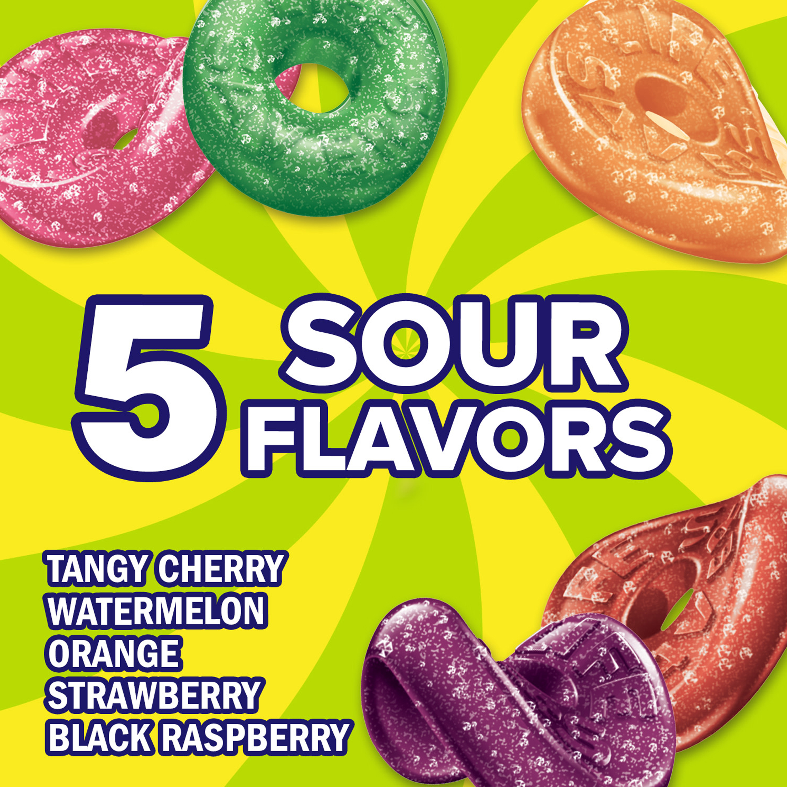 LIFE SAVERS Sour Gummy Candy Pack, Individually Wrapped Candy Bulk, Variety Flavors Box, 12 Bags of Sour Gummies