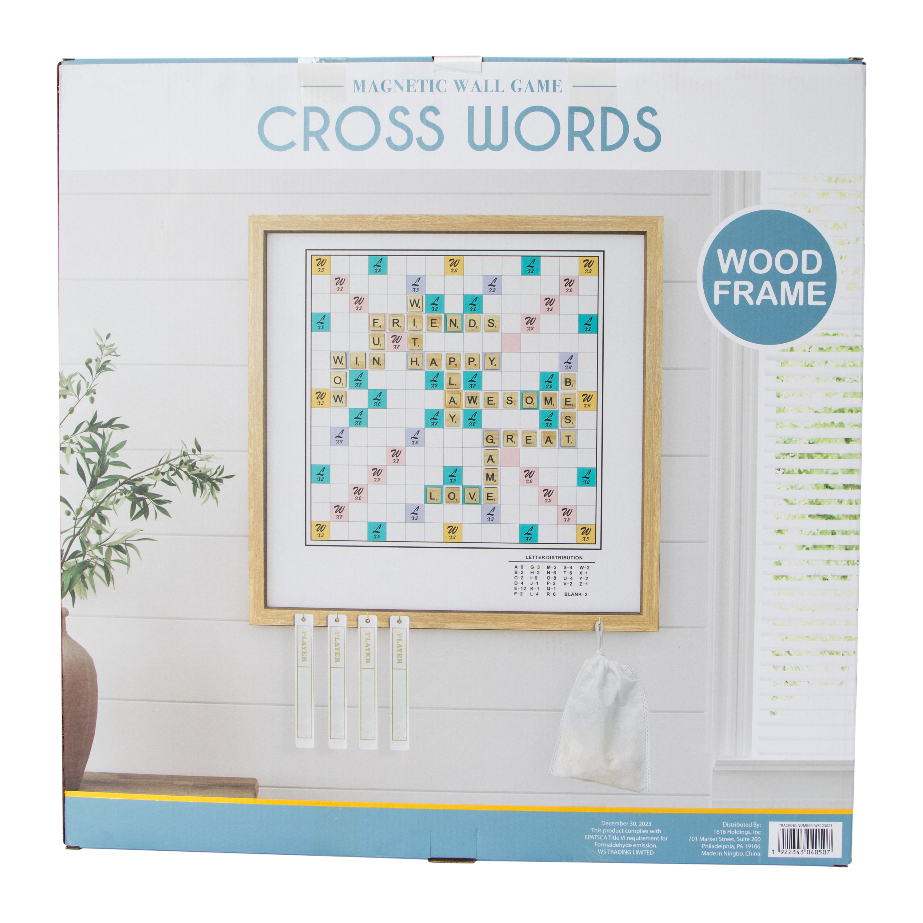 Magnetic Wall Game Cross Words 20in x 20in