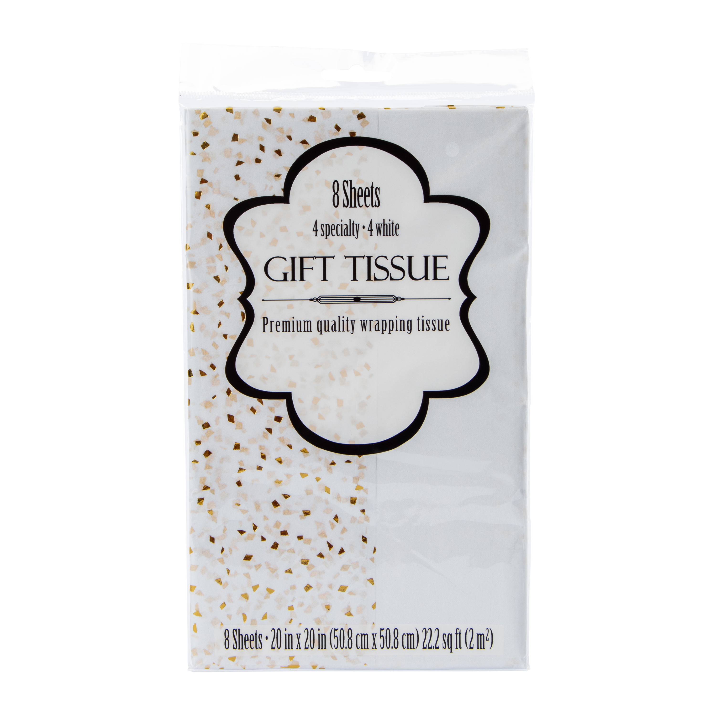 Gold Speck Gift Wrapping Tissue Paper 8-Count