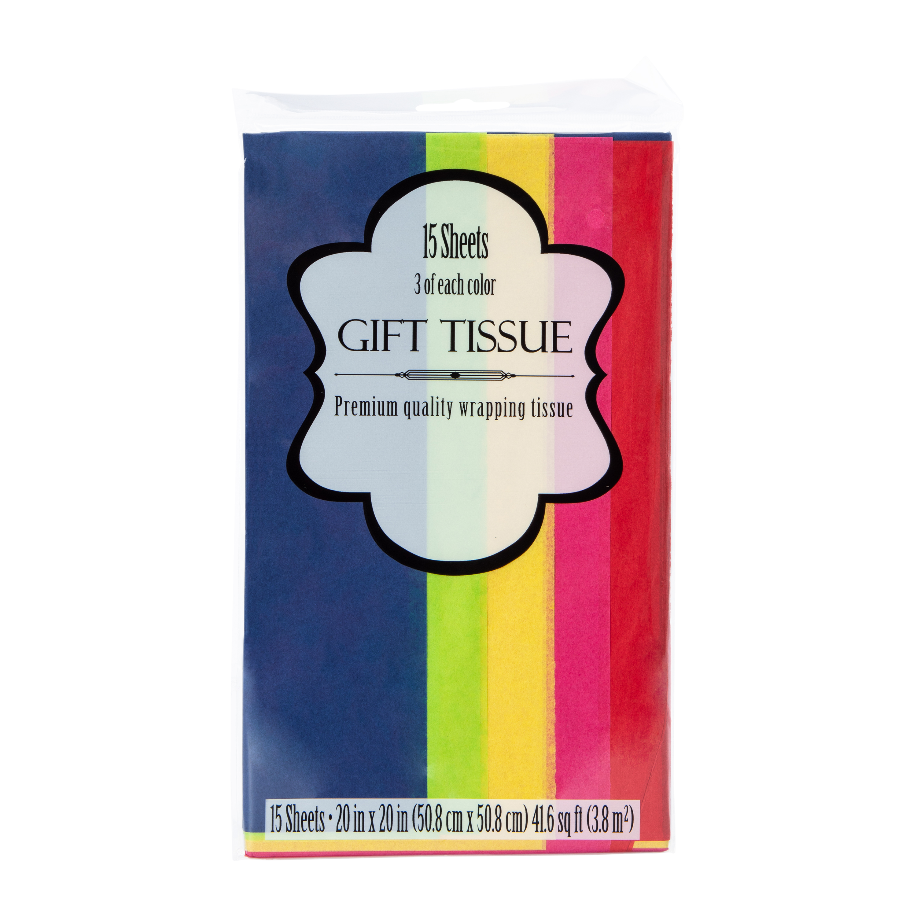 Rainbow Gift Wrapping Tissue Paper 15-Count