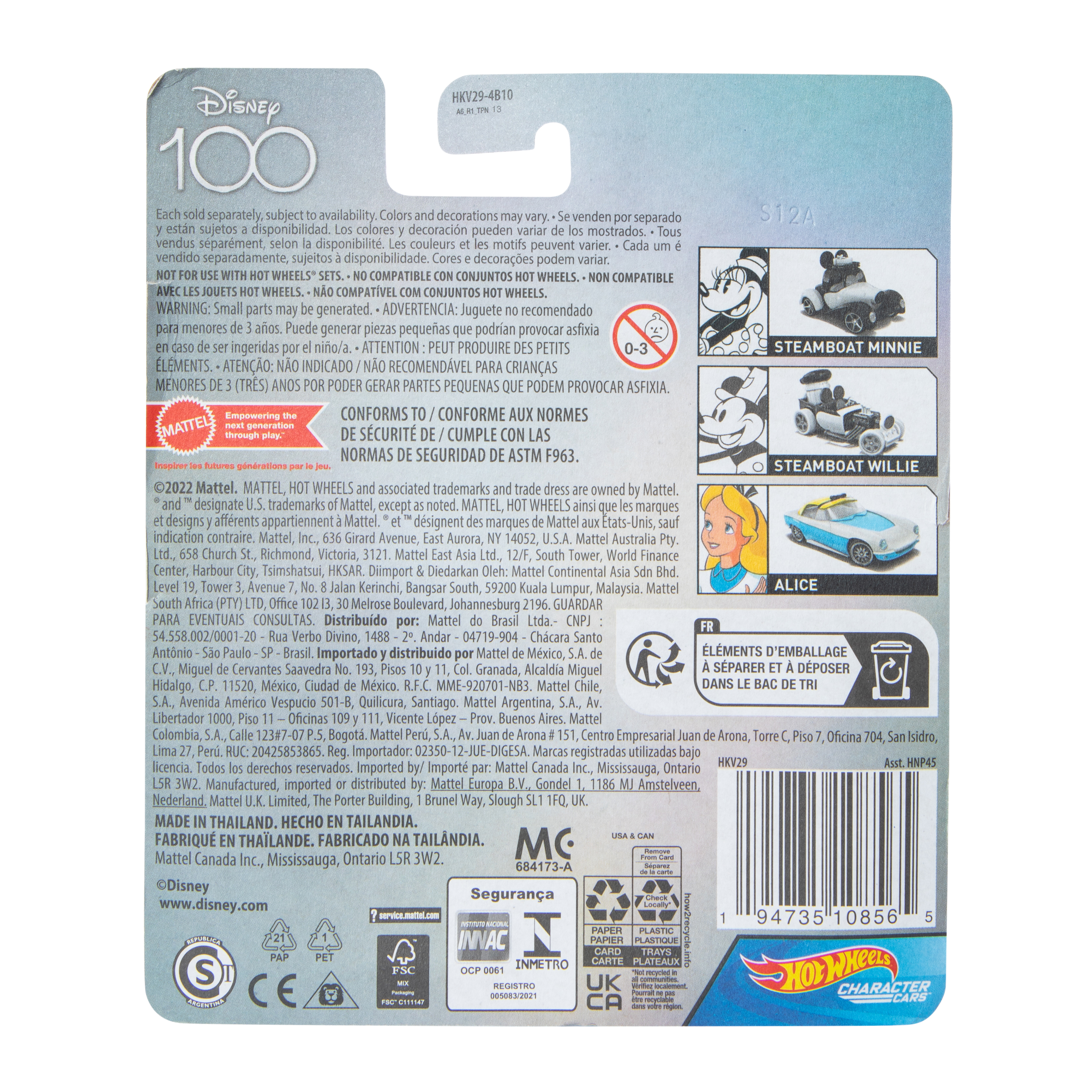 Hot Wheels® Disney 100 Character Cars