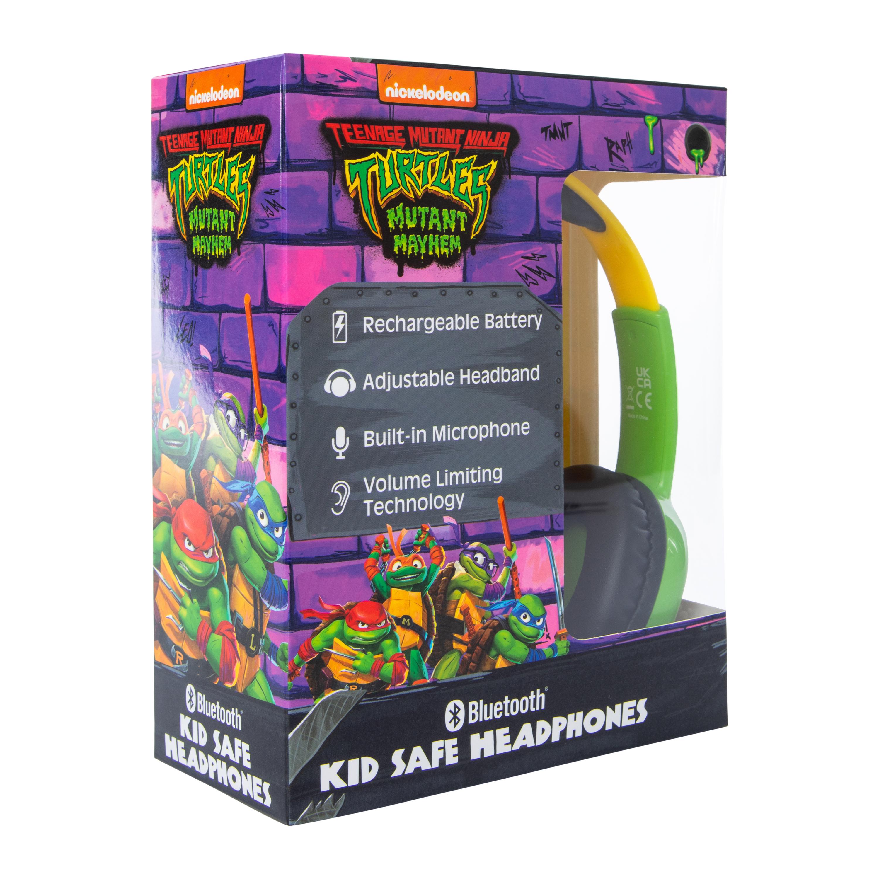 Teenage Mutant Ninja Turtles Mutant Mayhem Bluetooth® Kid-Safe Headphones With Mic