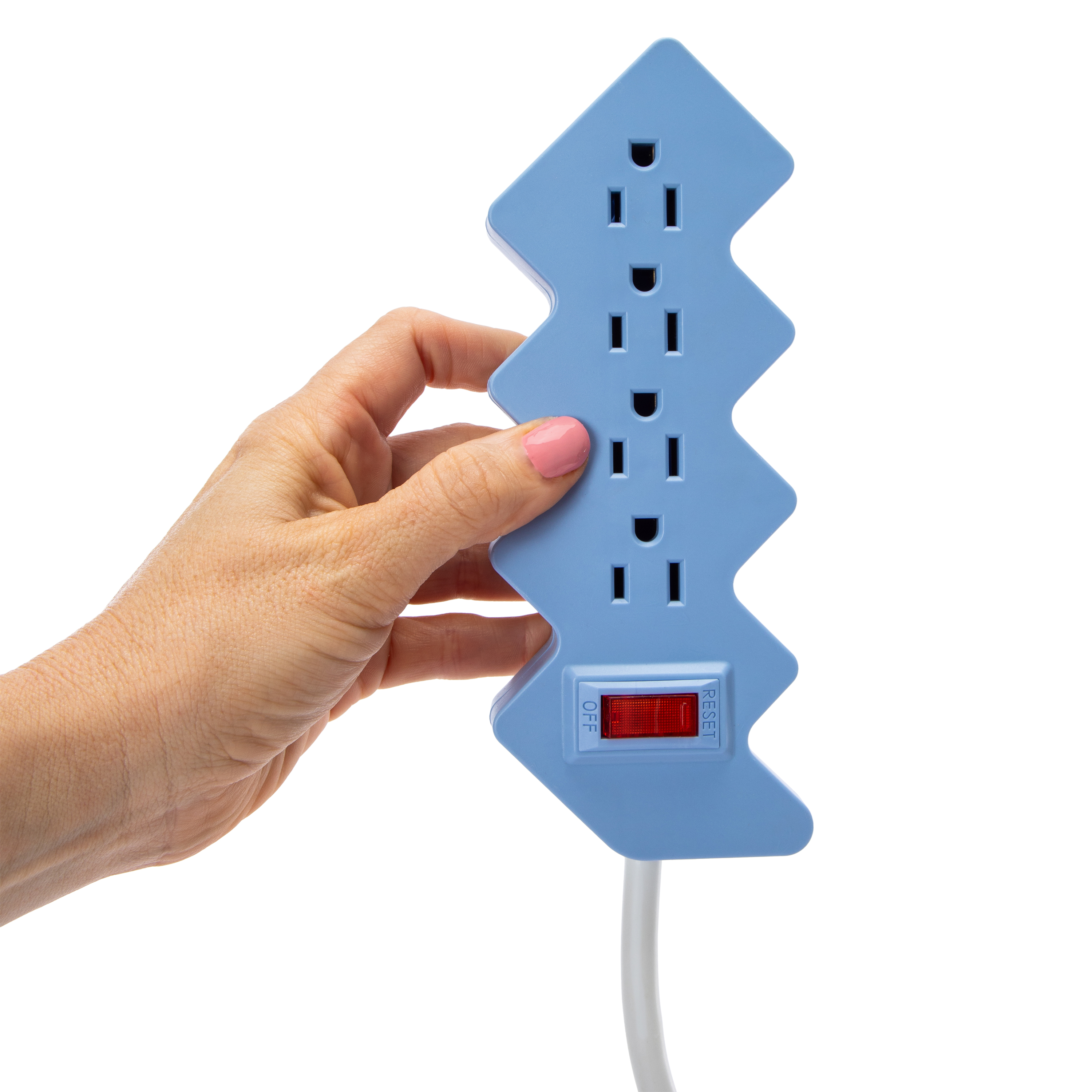 4-Outlet Scalloped Power Strip, 1.5ft