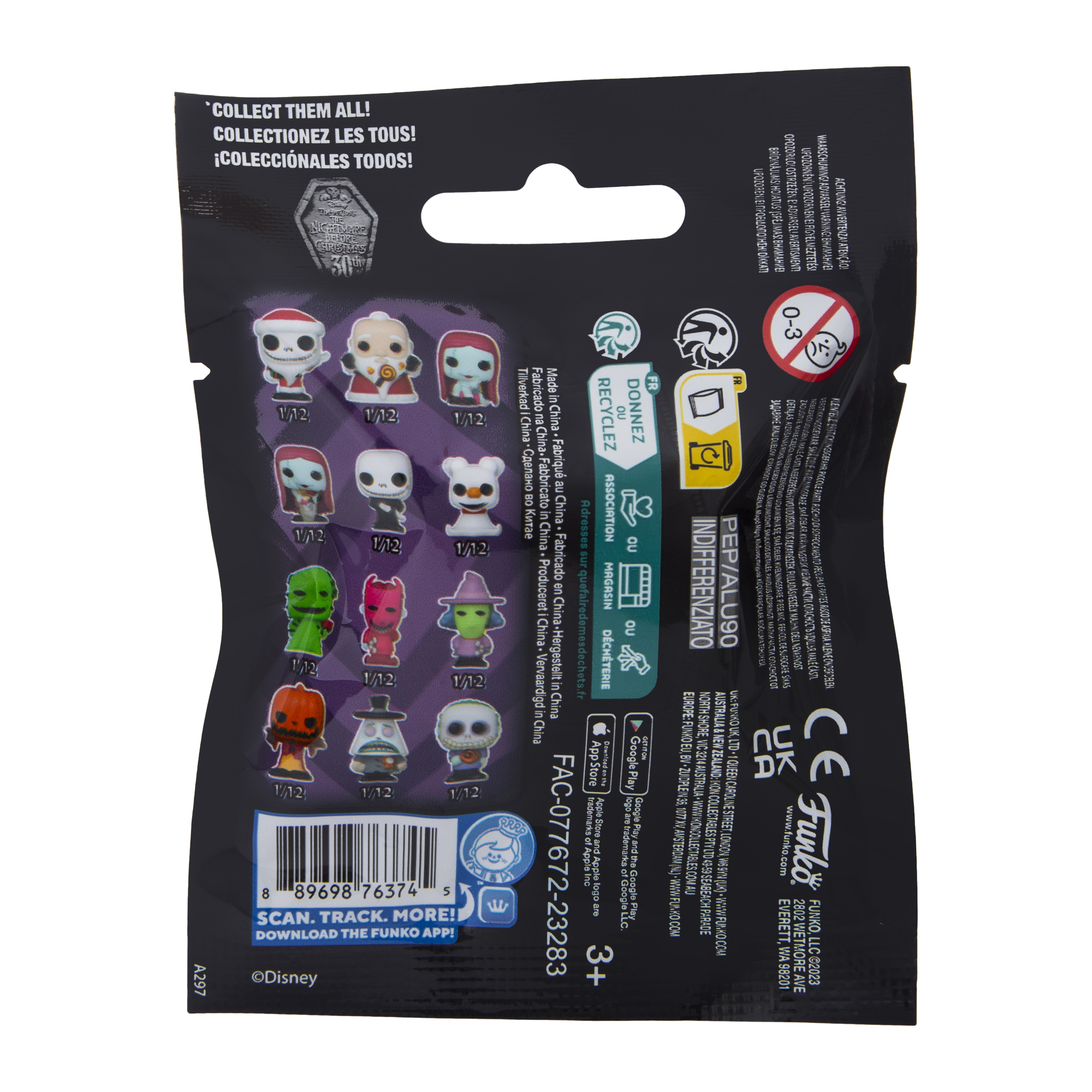 Funko Bitty Pop! Disney Tim Burton's The Nightmare Before Christmas Mystery Mini Figure Blind Bag