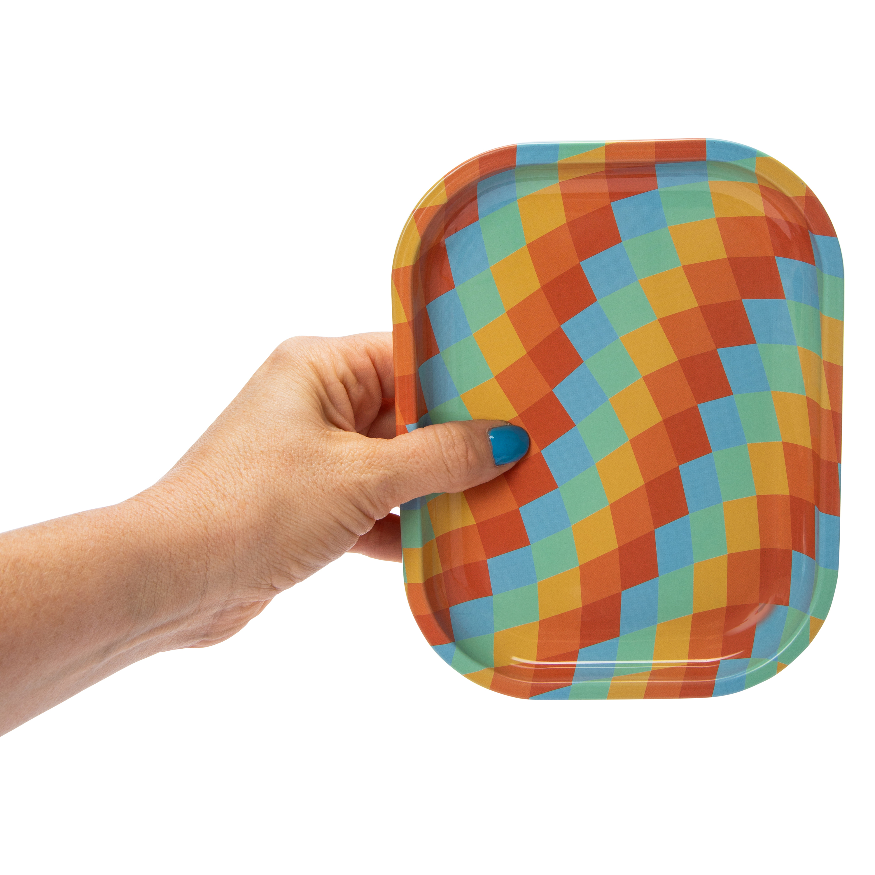 Wavy Rainbow Small Decorative Tray 5.5in x 7.1in