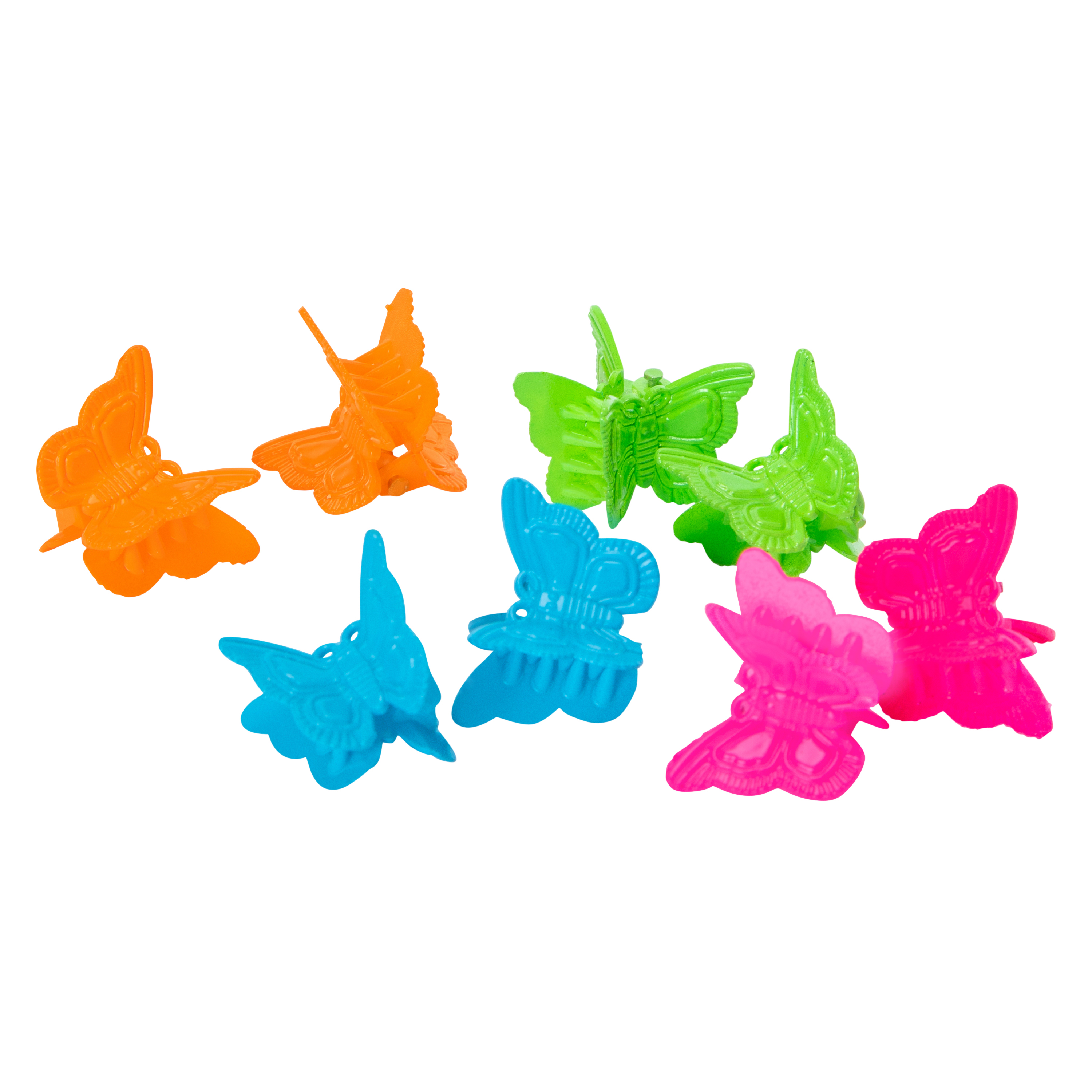 Pride Rainbow Butterfly Hair Clips 8-Count