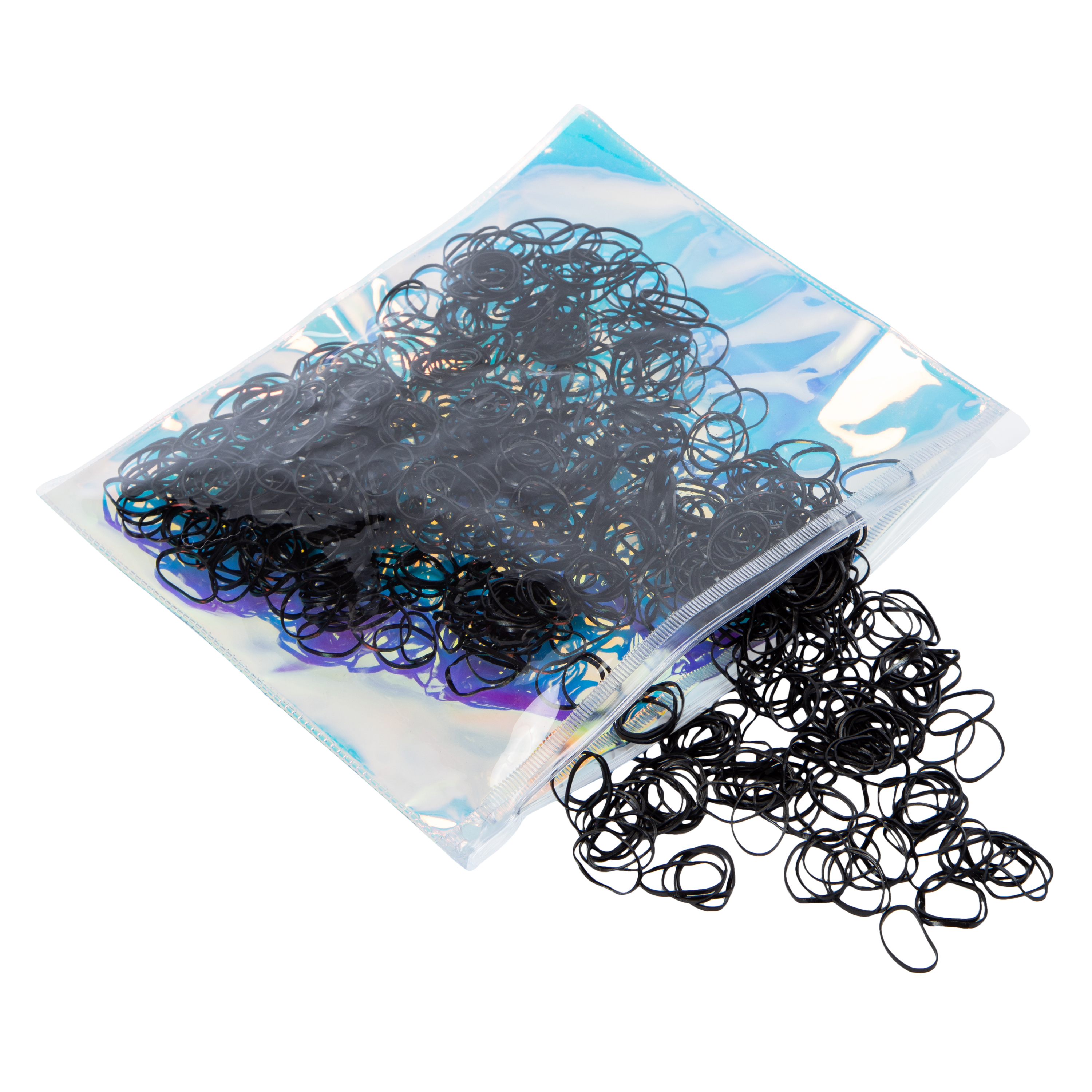 Polyband Mini Hair Ties With Pouch 750-Count