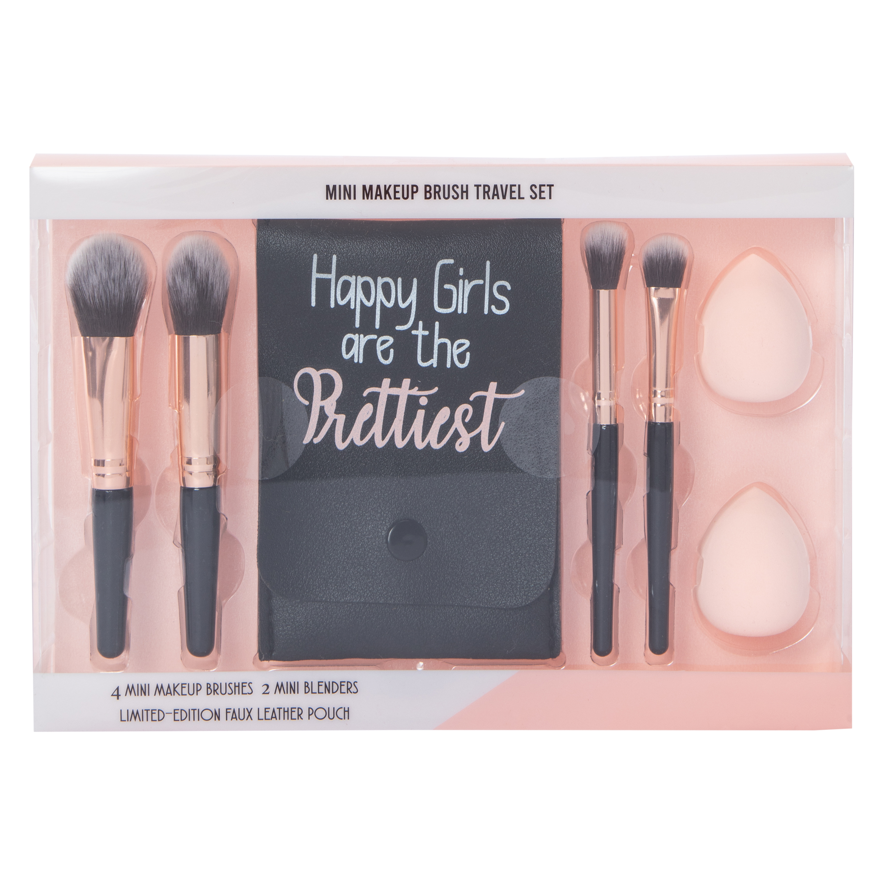 Mini Makeup Brush Travel Set With Pouch 7-Piece