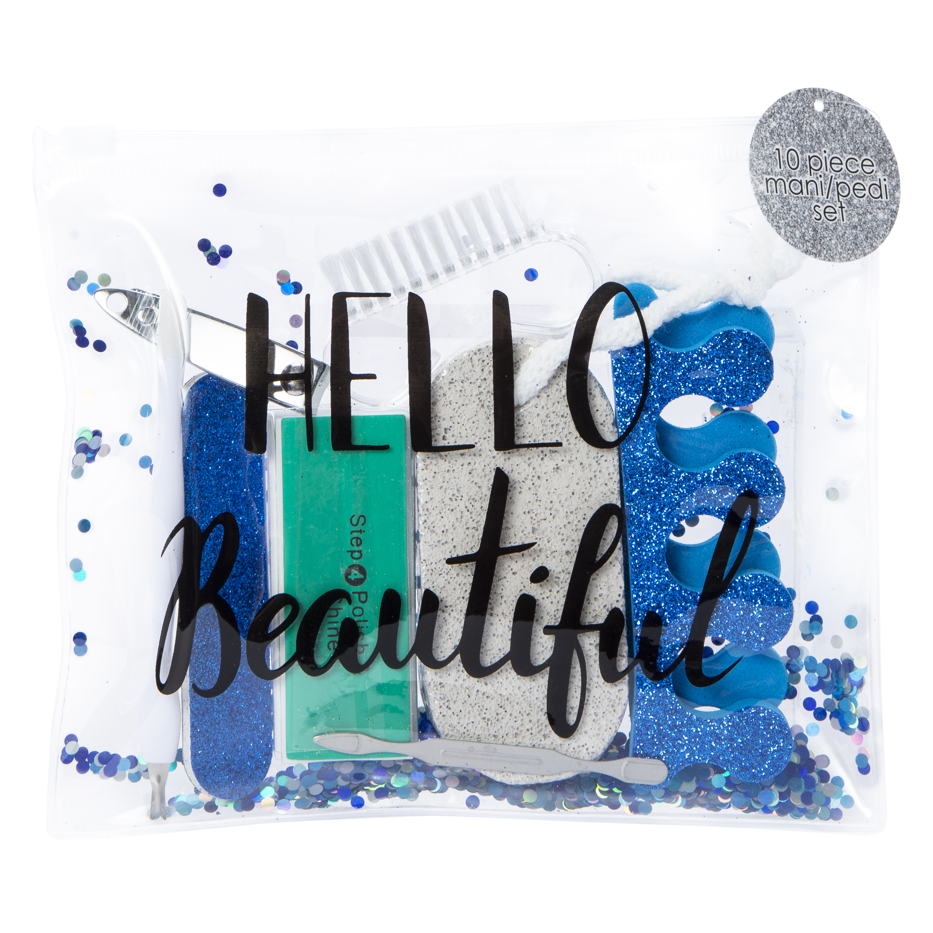 Glitter Pedicure Nail Set 10-Piece