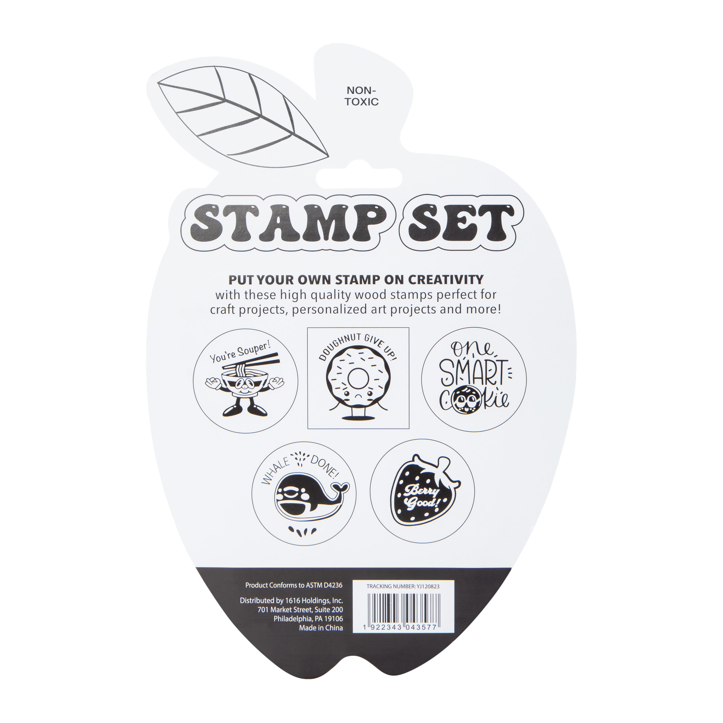 Wood Stamp Set 7-Piece