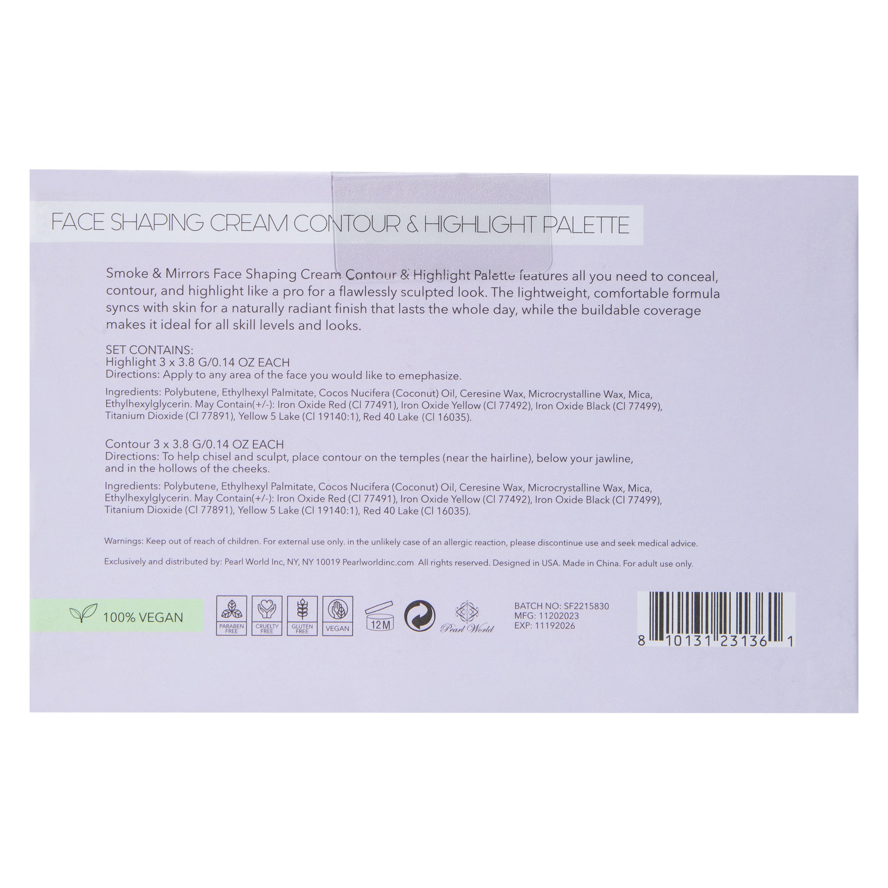 Face Shaping Cream Contour & Highlight Palette