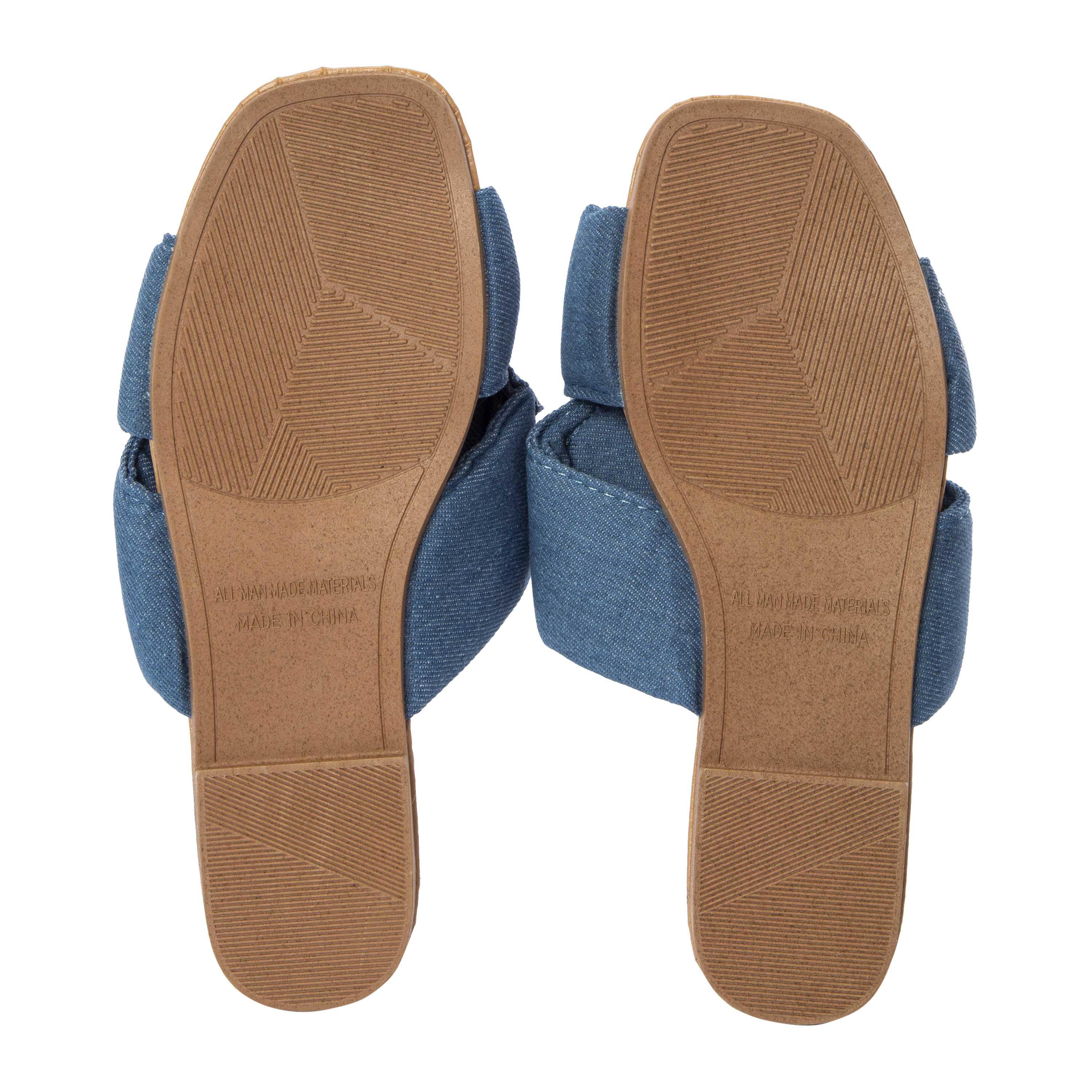 Fabric Knot Crisscross Slide Sandals