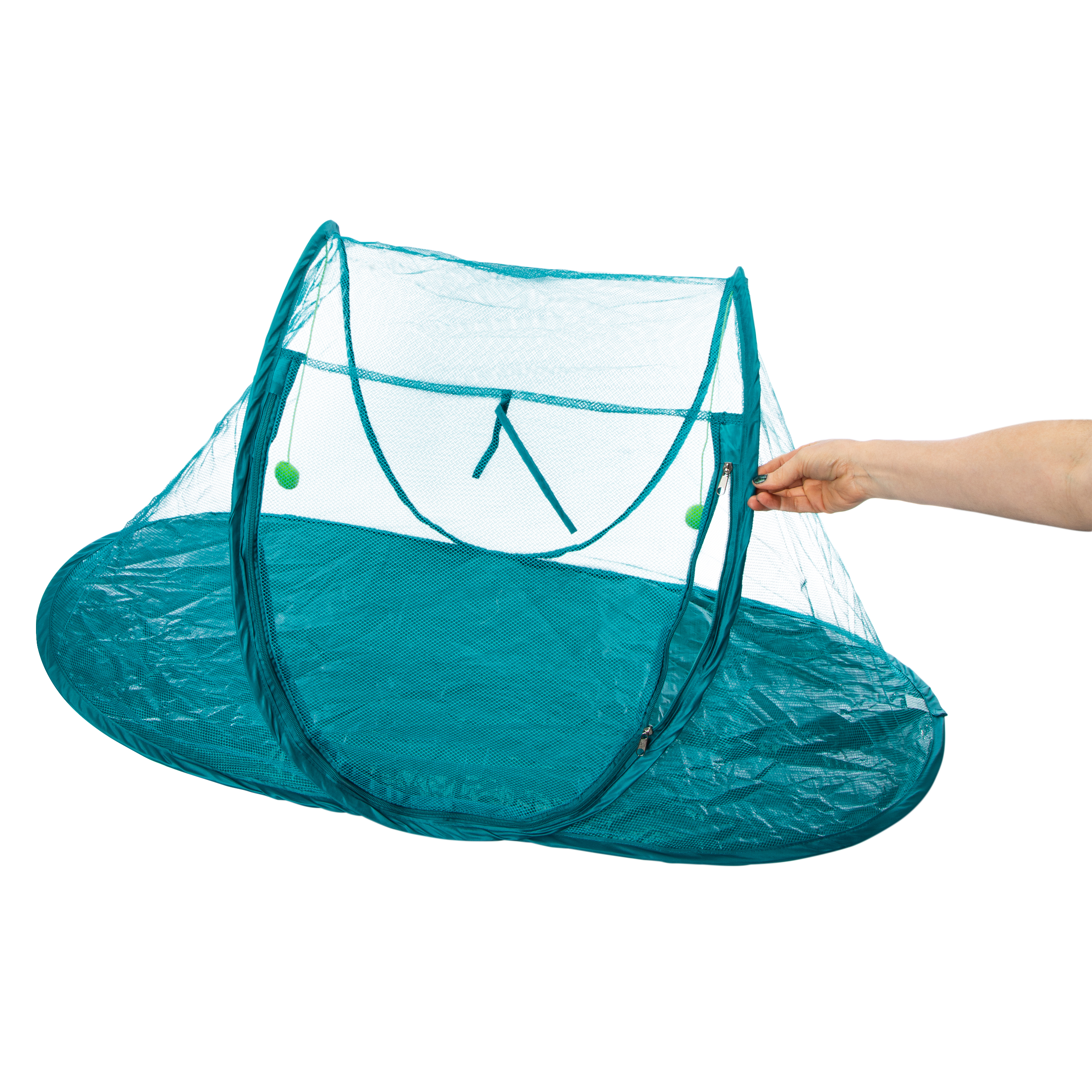 Indoor/Outdoor Cat Tent With Dangle Toys