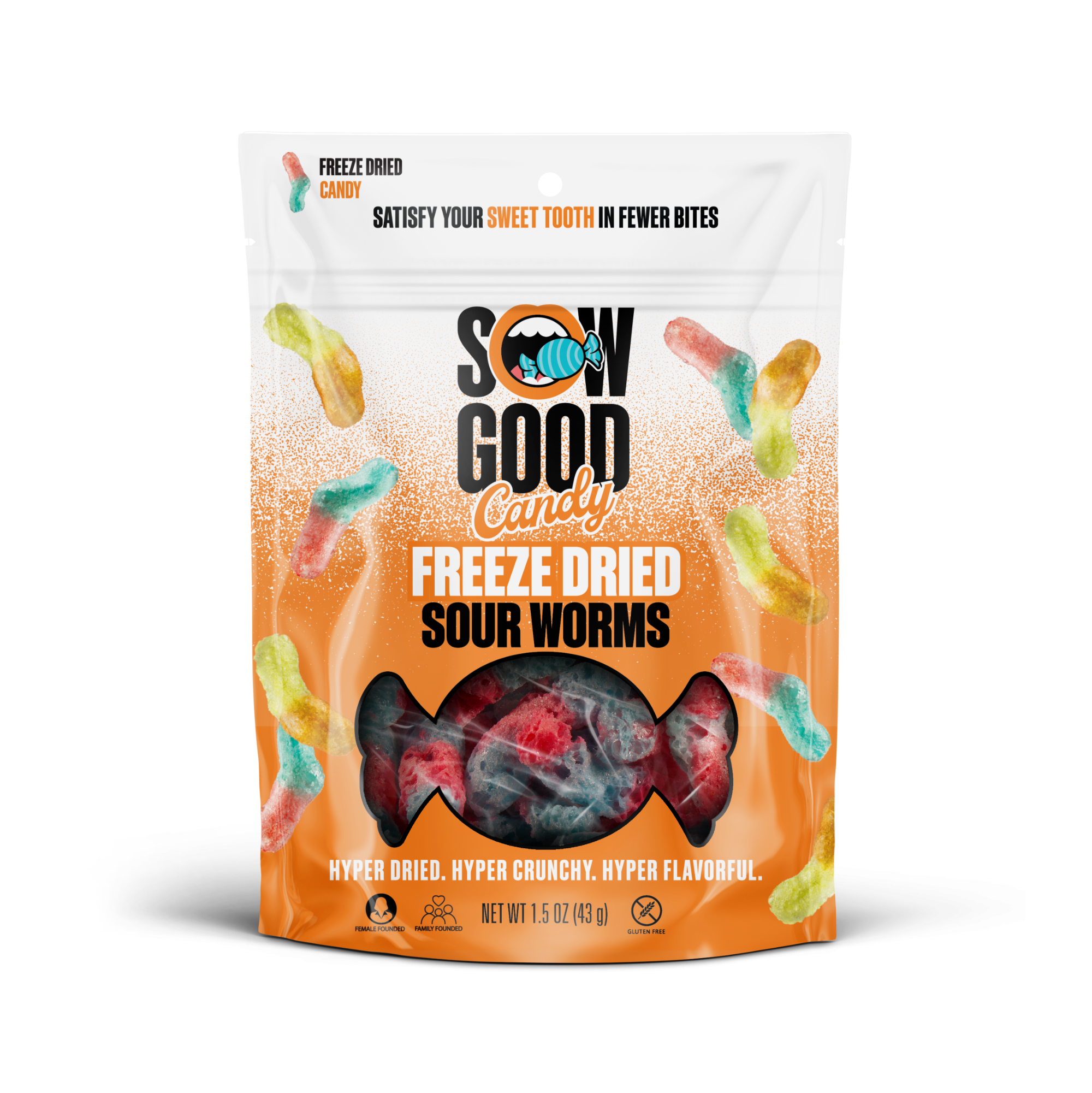 Freeze Dried Gummy Worms 1.5oz -  Sow Good™