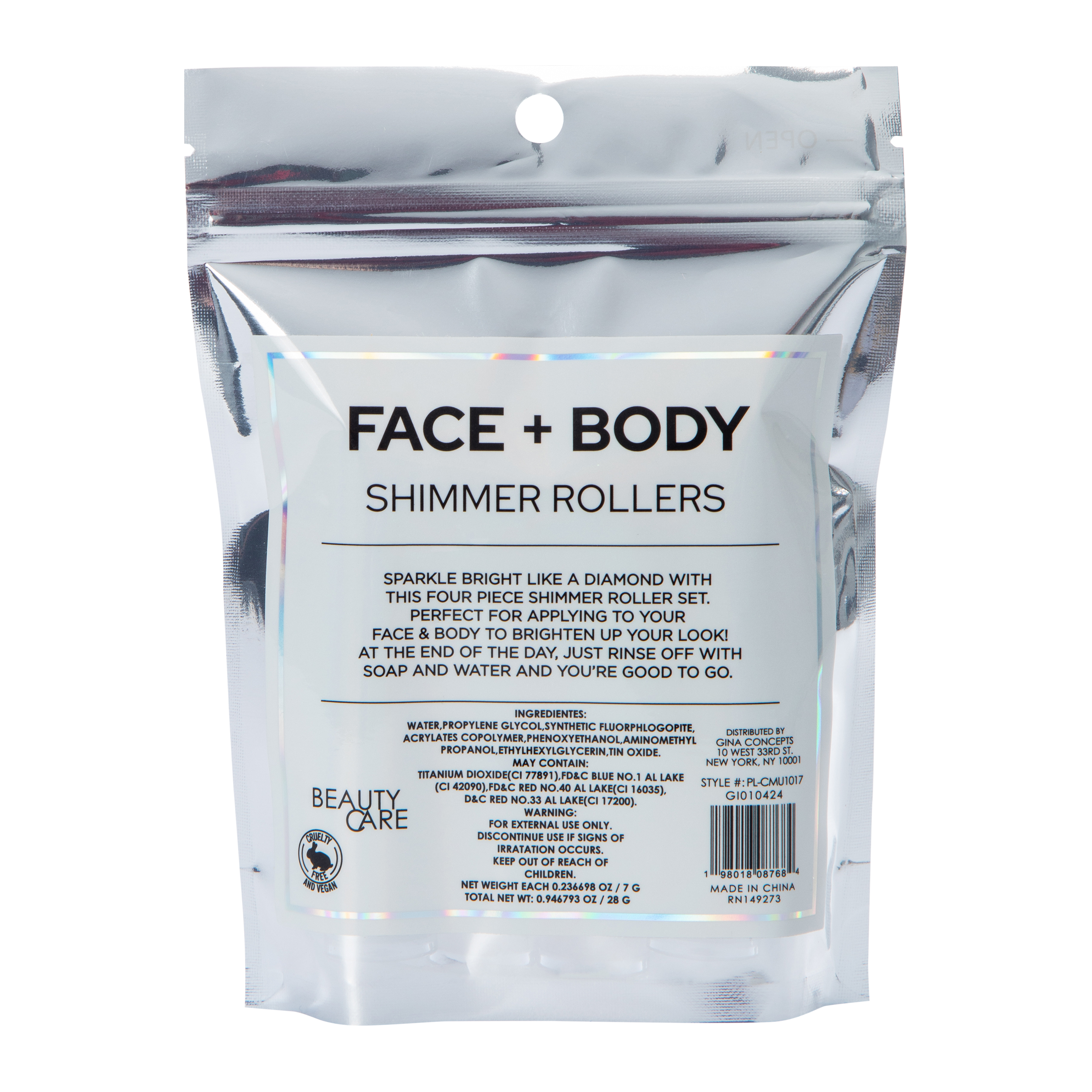 Face & Body Shimmer Roller Set 4-Count