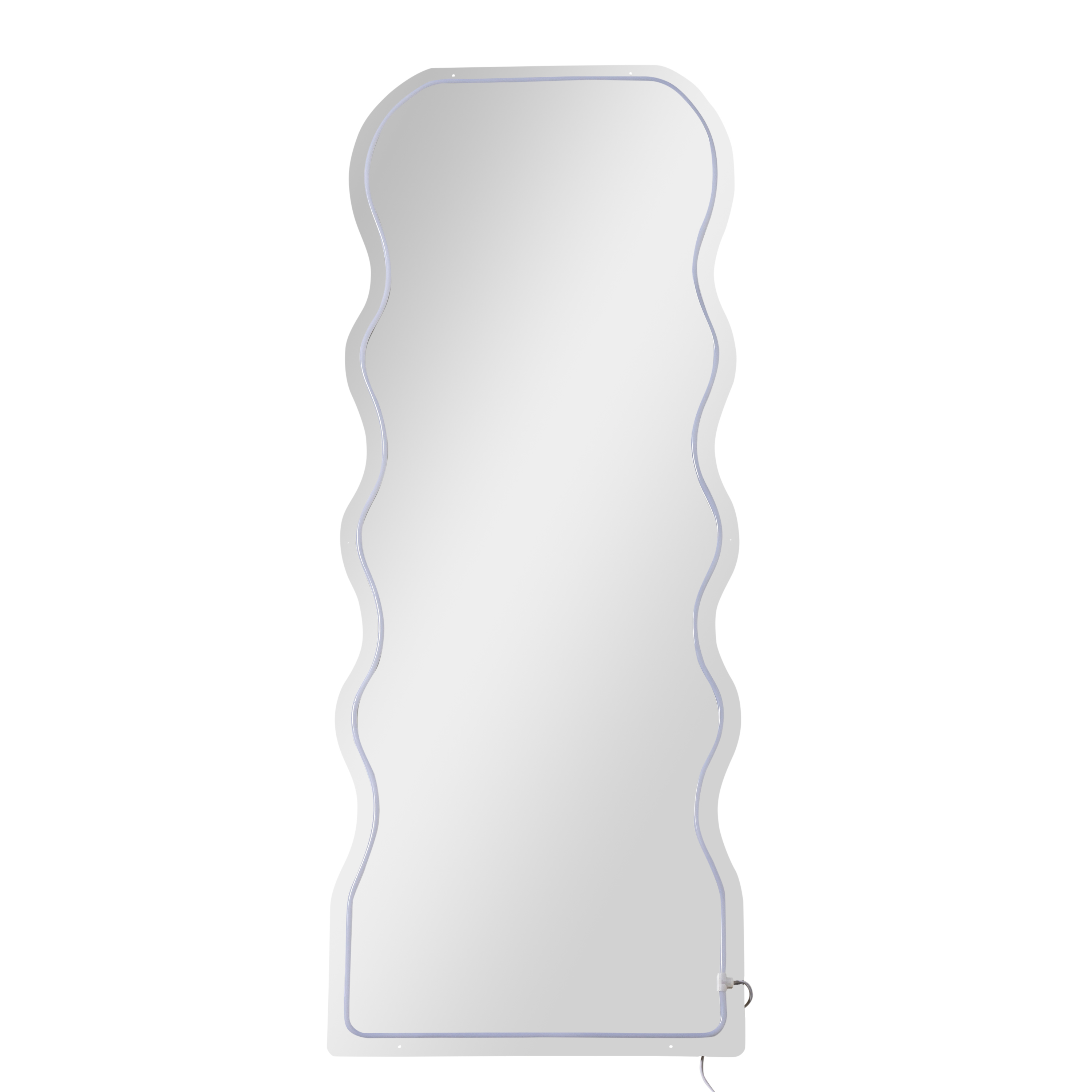 Wavy LED Light-Up Floor Mirror 18.5in x 46in